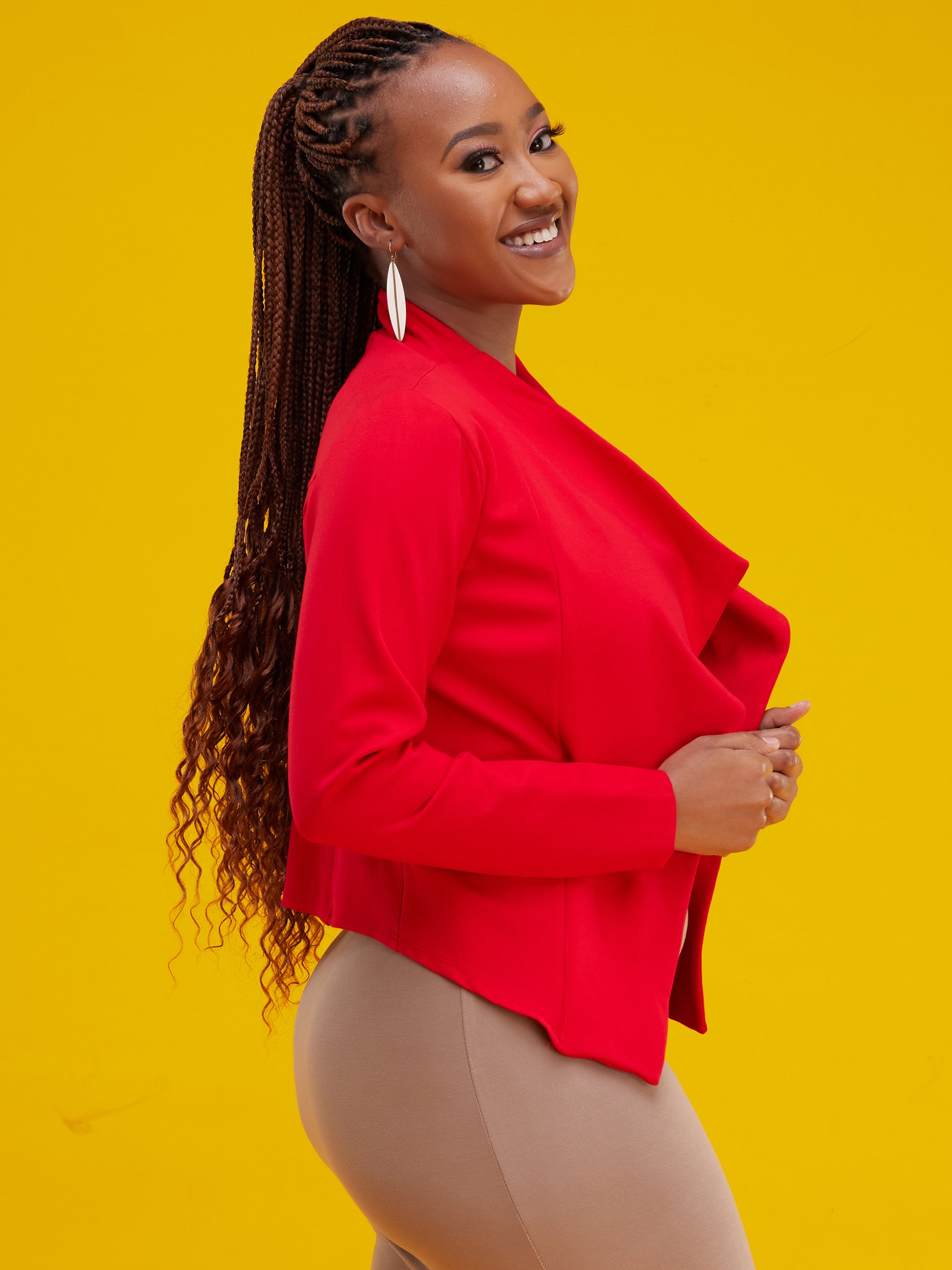 Vivo Savannah Shawl Jacket -  Red