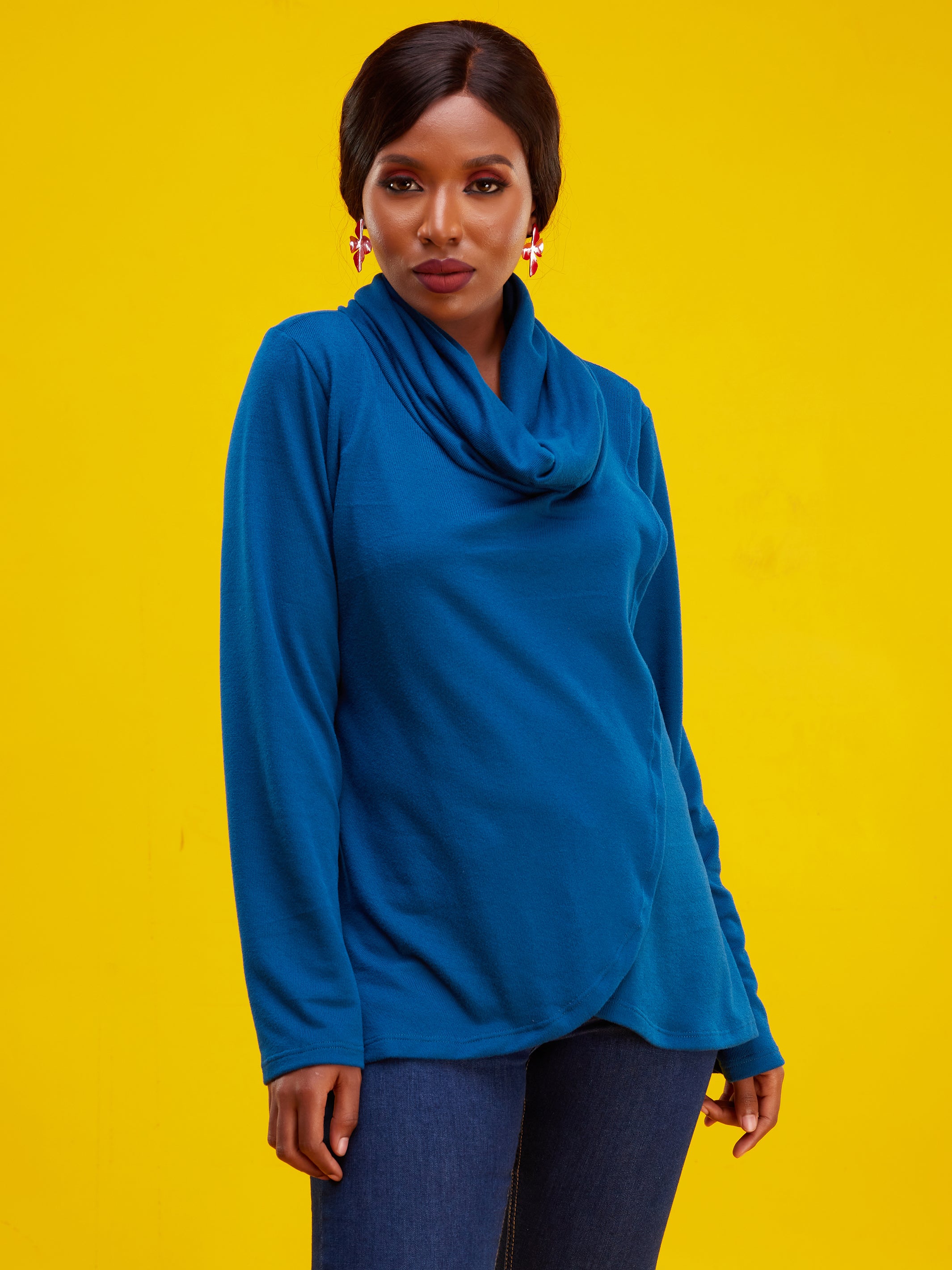Vivo Basic Tulip Sweater - Teal