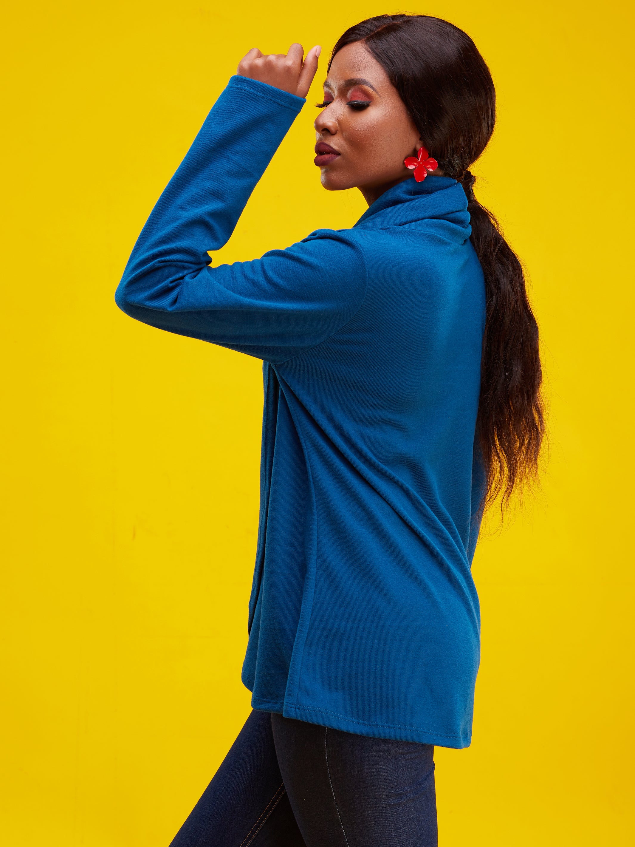 Vivo Basic Tulip Sweater - Teal
