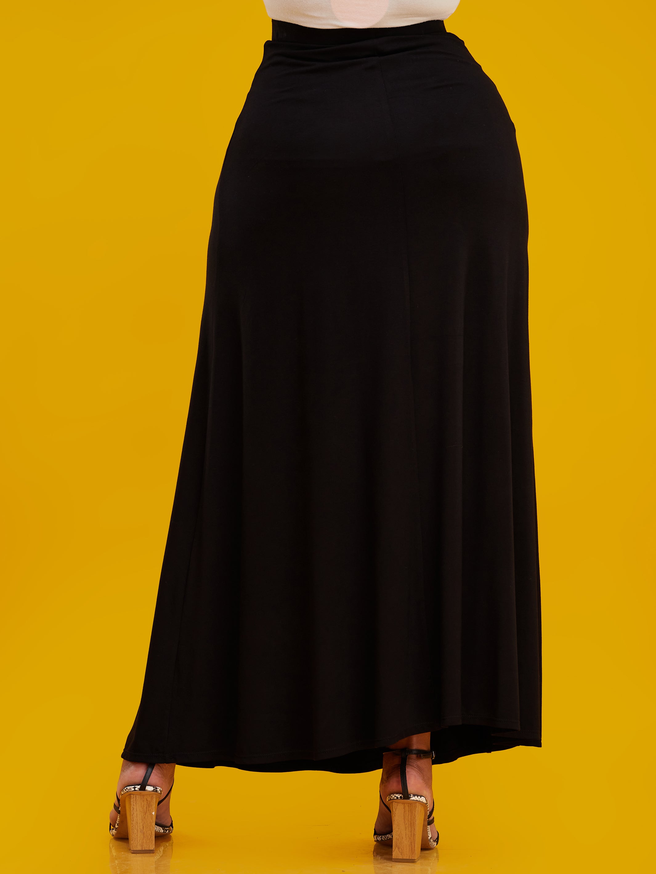 Vivo Basic A-line Maxi Skirt - Black