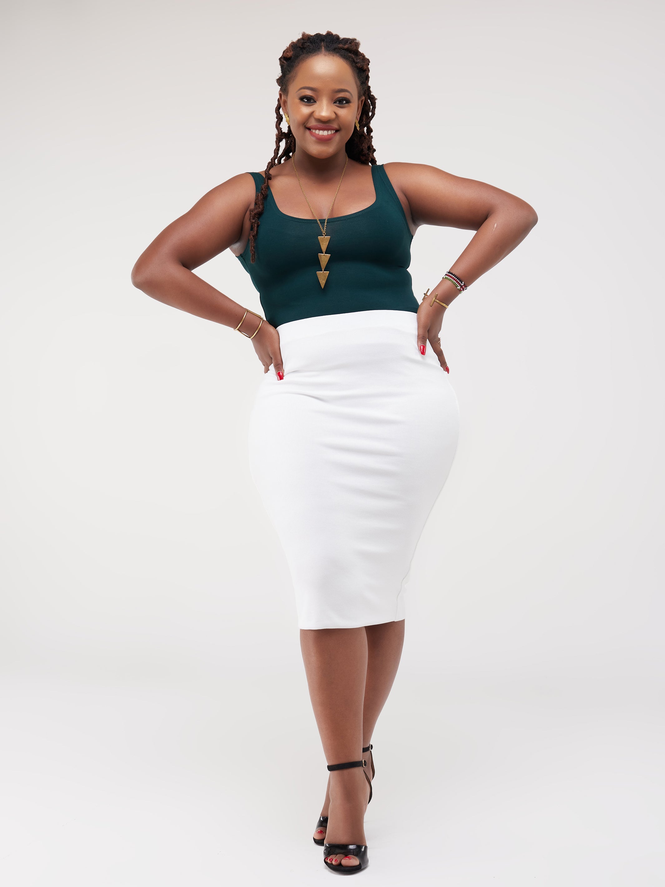 Vivo Tolani Double Layered Skirt - White
