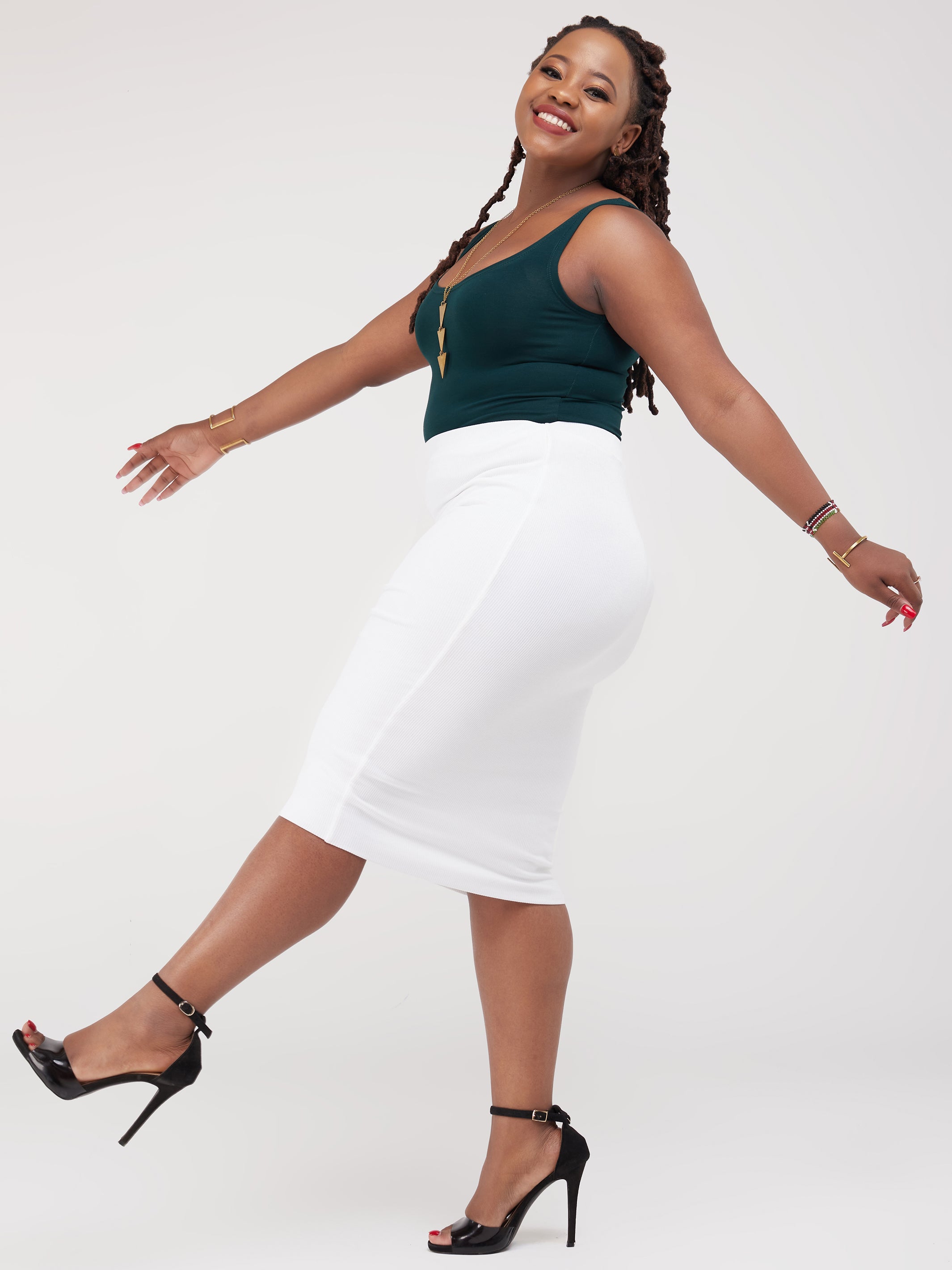 Vivo Tolani Double Layered Skirt - White