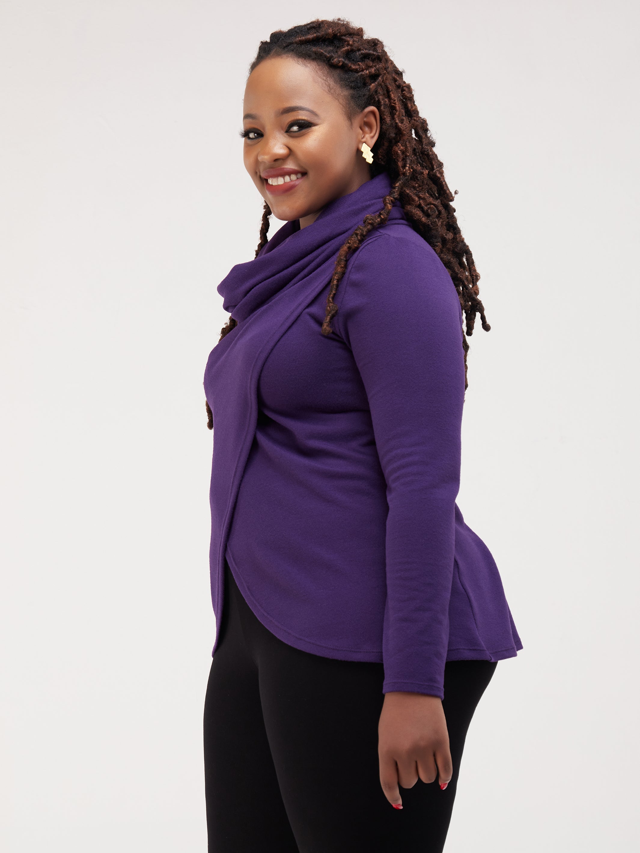 Vivo Basic Tulip Sweater - Purple