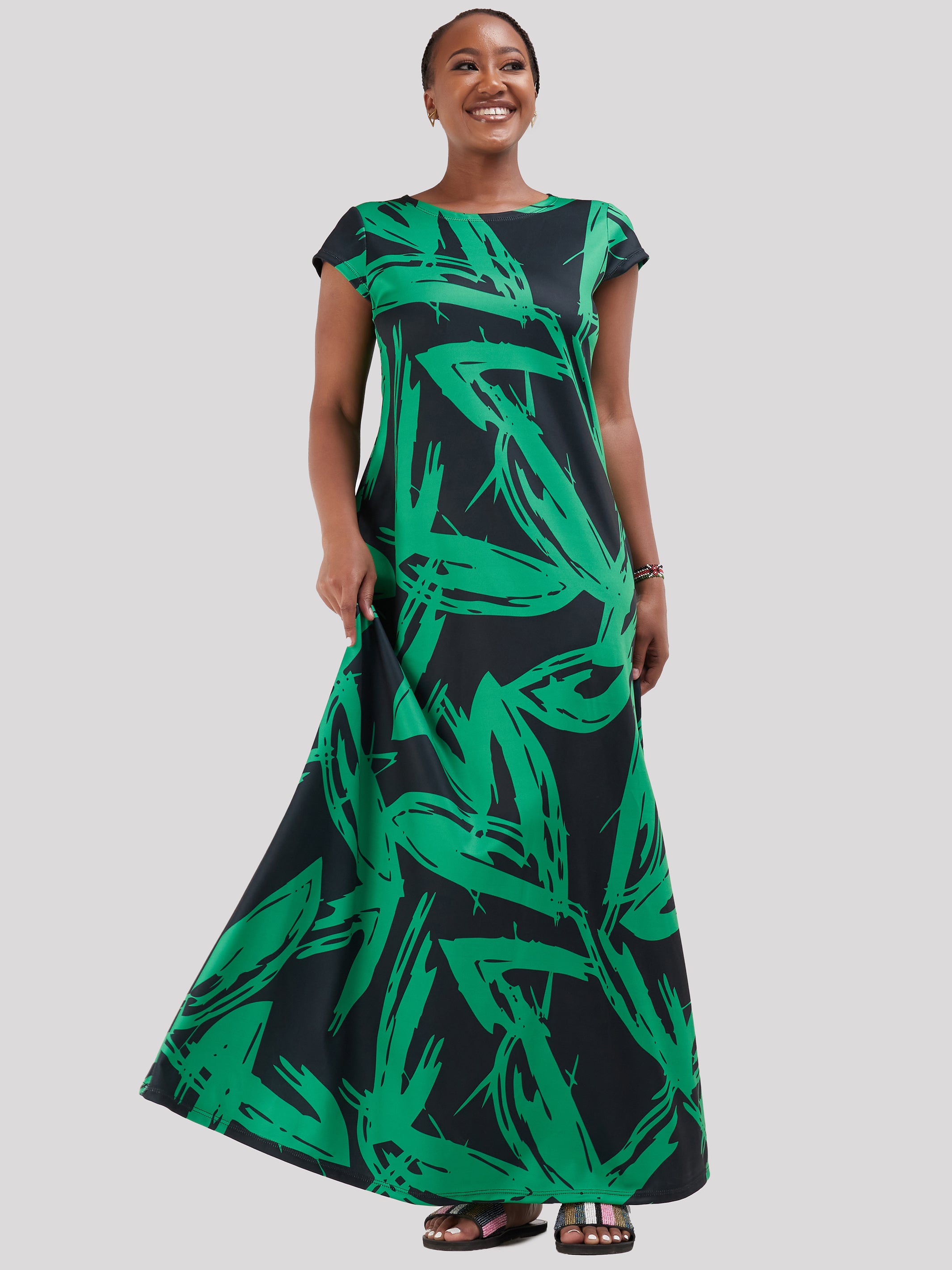 Vivo Tuni Tent Maxi - Black / Green Print