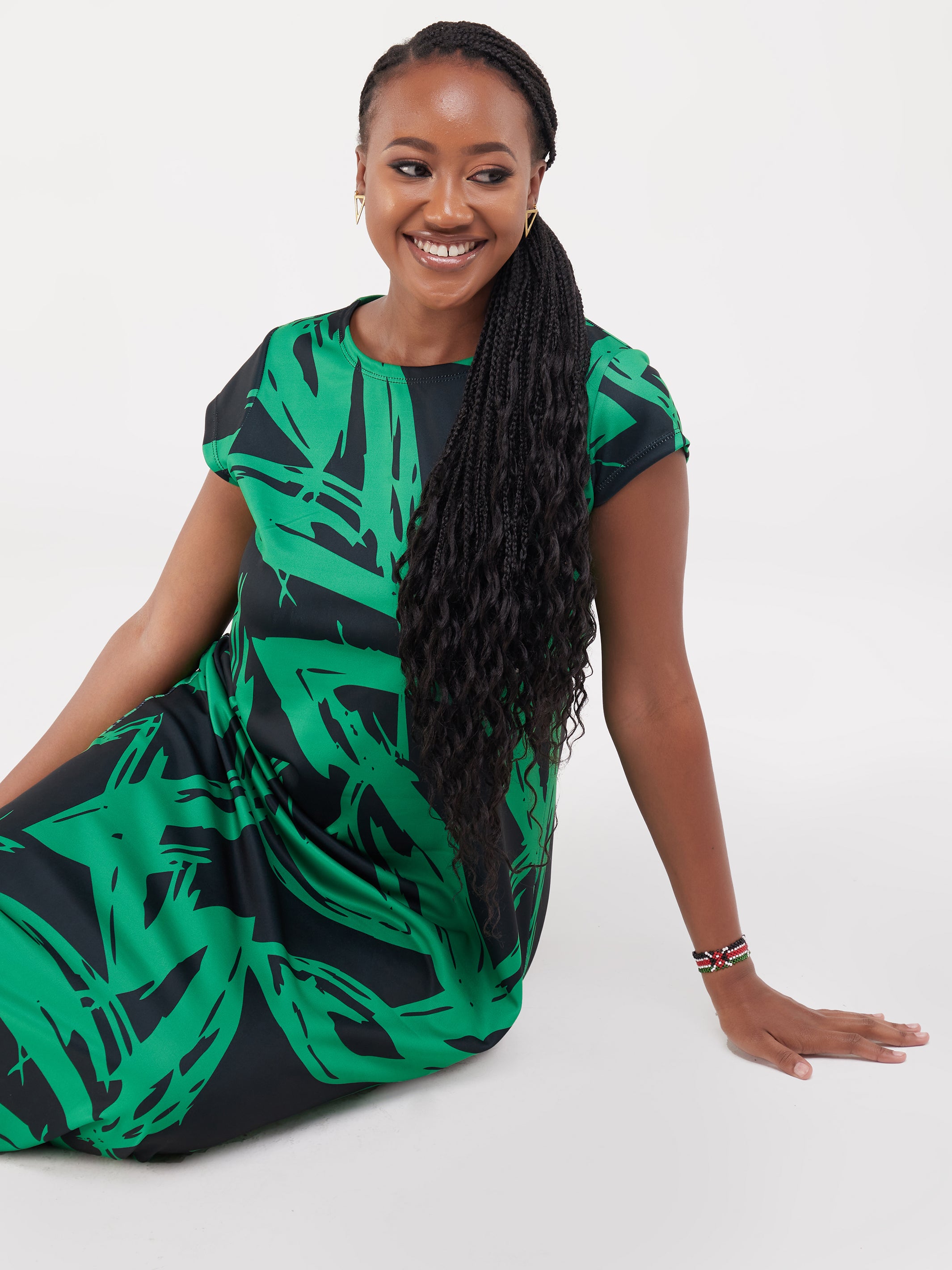 Vivo Tuni Tent Maxi - Black / Green Print