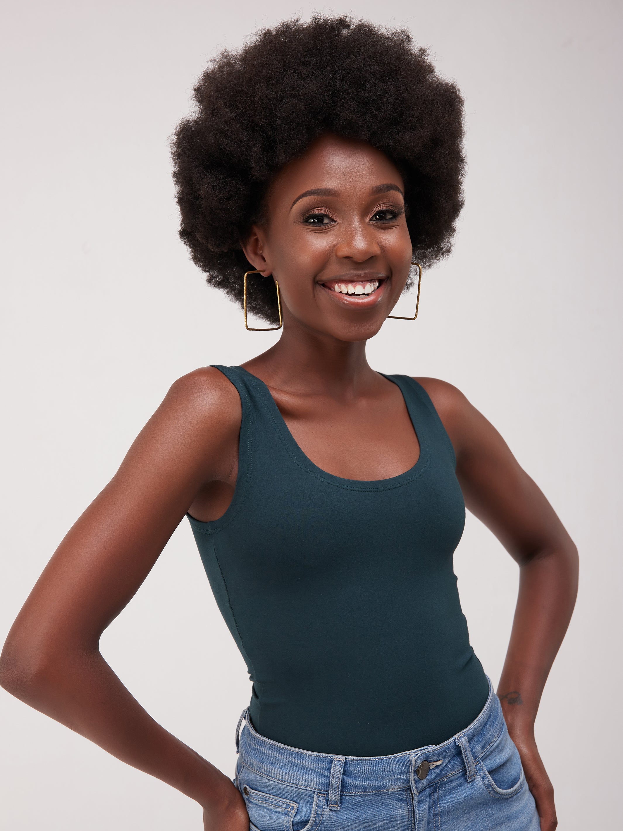 Vivo Basic RT Sleeveless Bodysuit - Dark Green