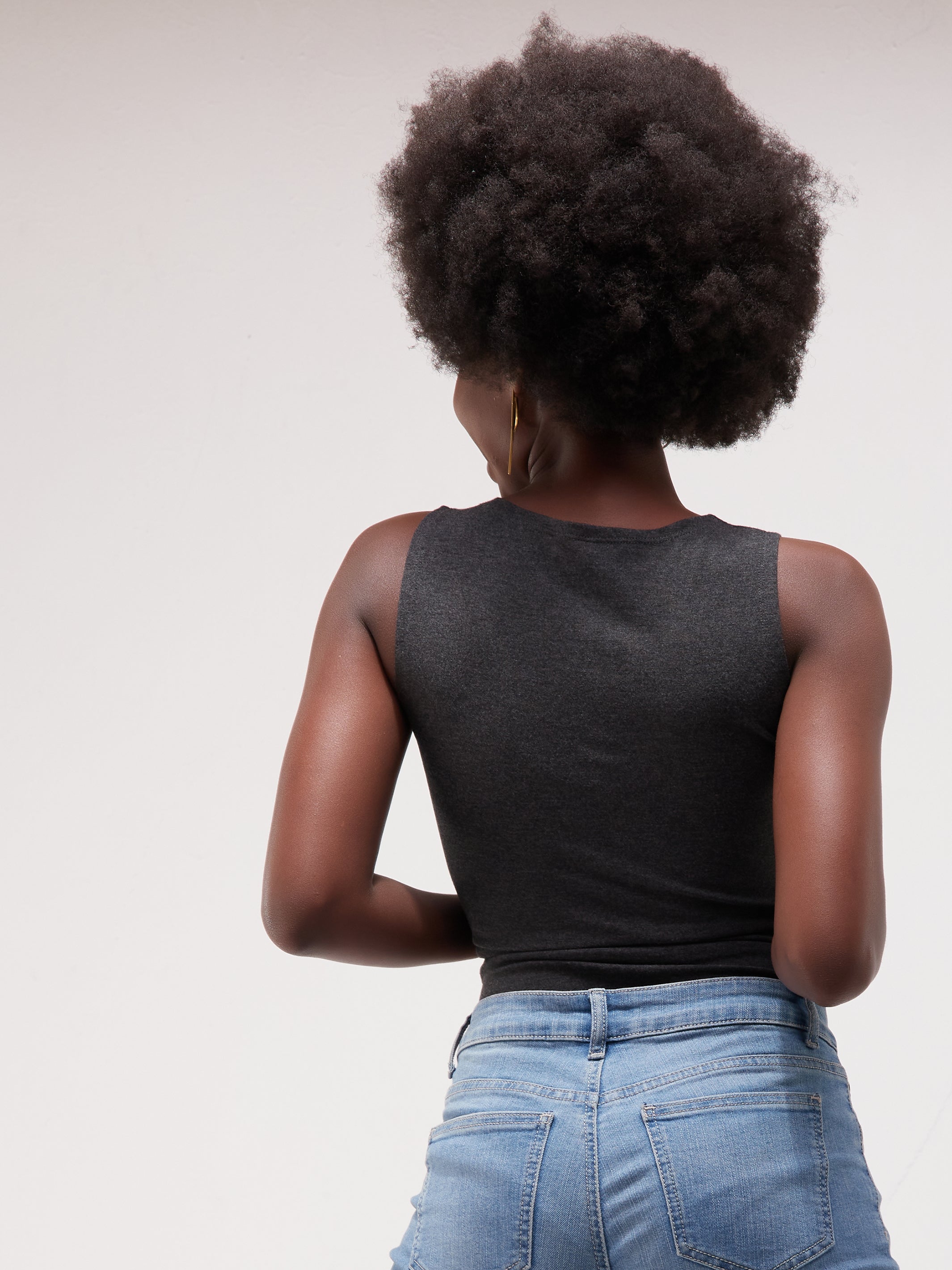 Vivo Basic RT Sleeveless Bodysuit - Dark Grey