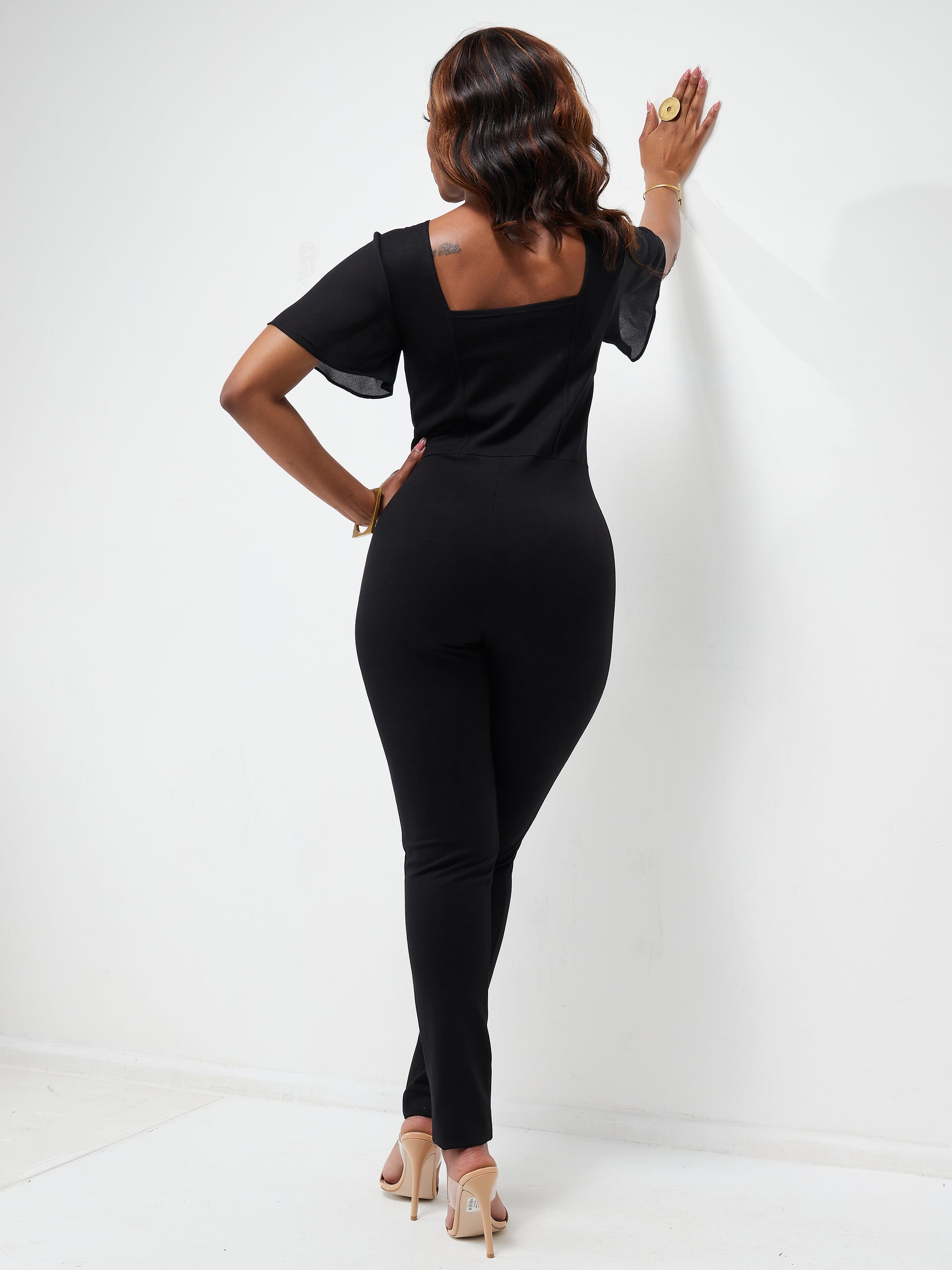 Vivo Ada Straight Leg Jumpsuit - Black