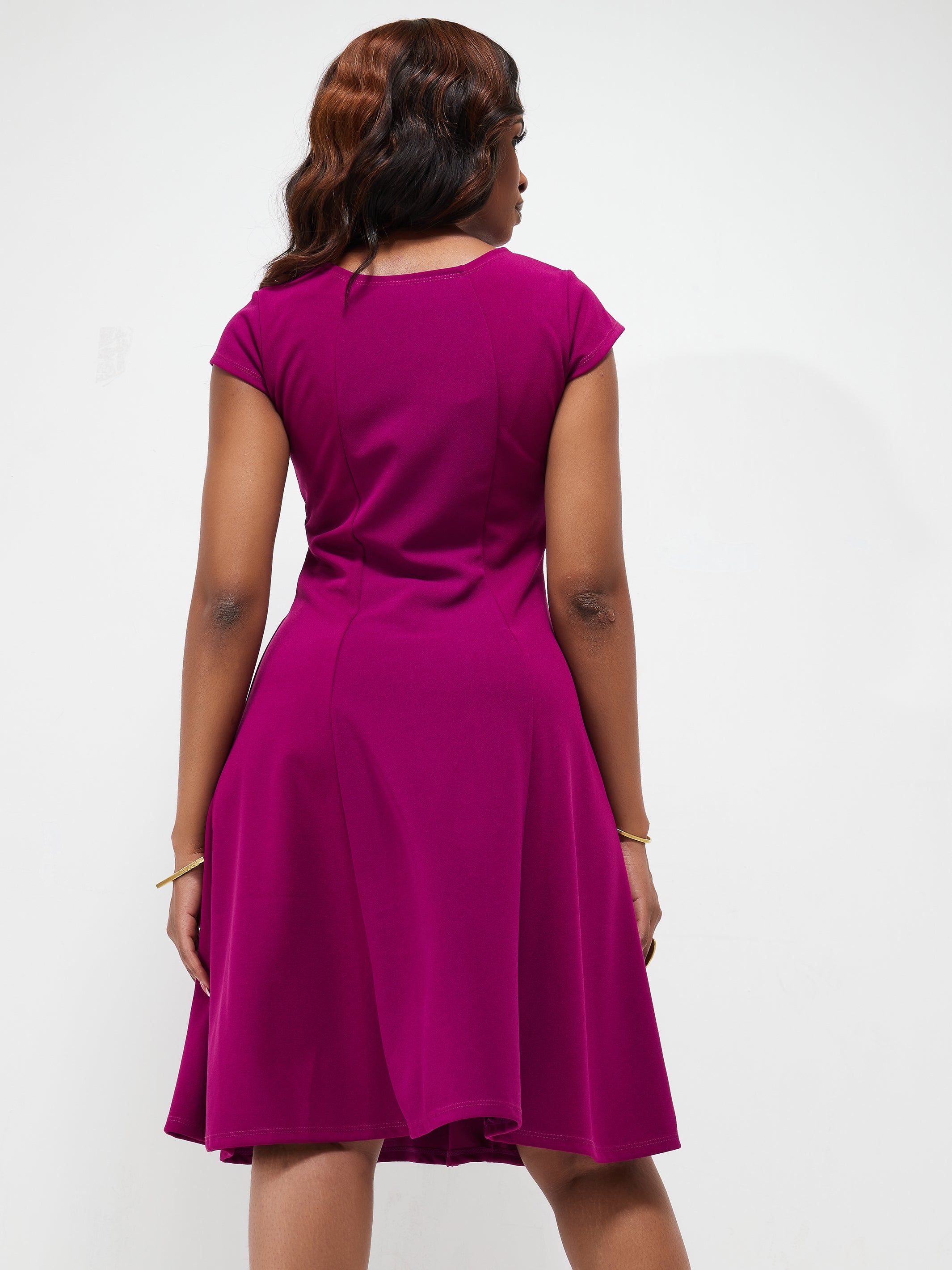 Vivo Basic Escape A-line Dress - Raspberry