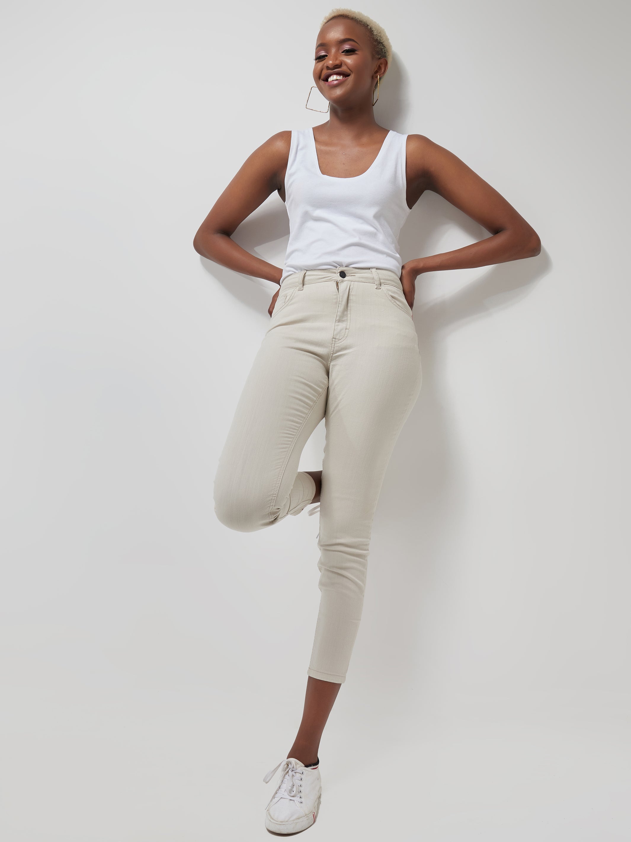 Safari Ladies Skinny Jeans - Sand
