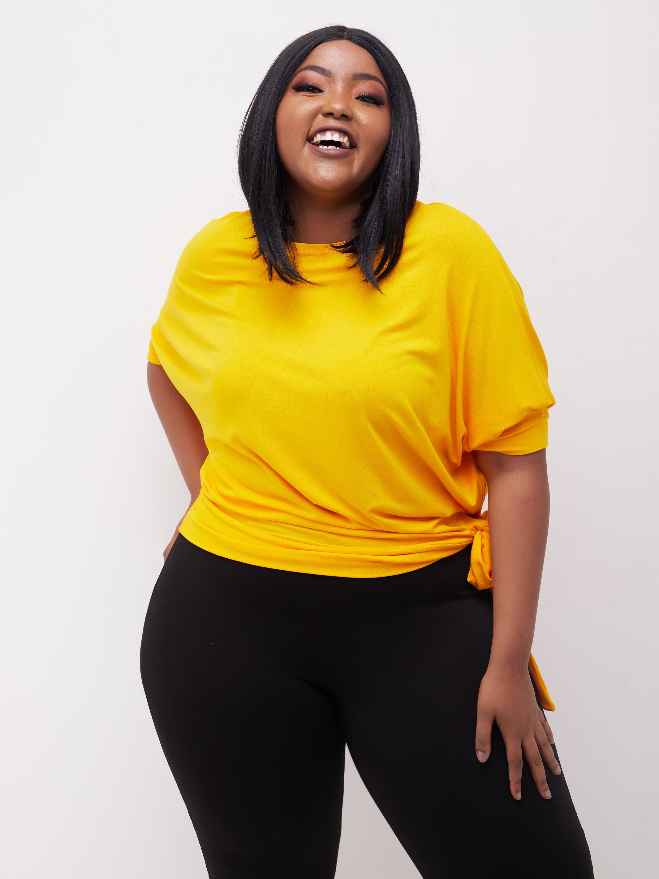 Vivo Bissa 3/4 Sleeved Dolman Top - Yellow