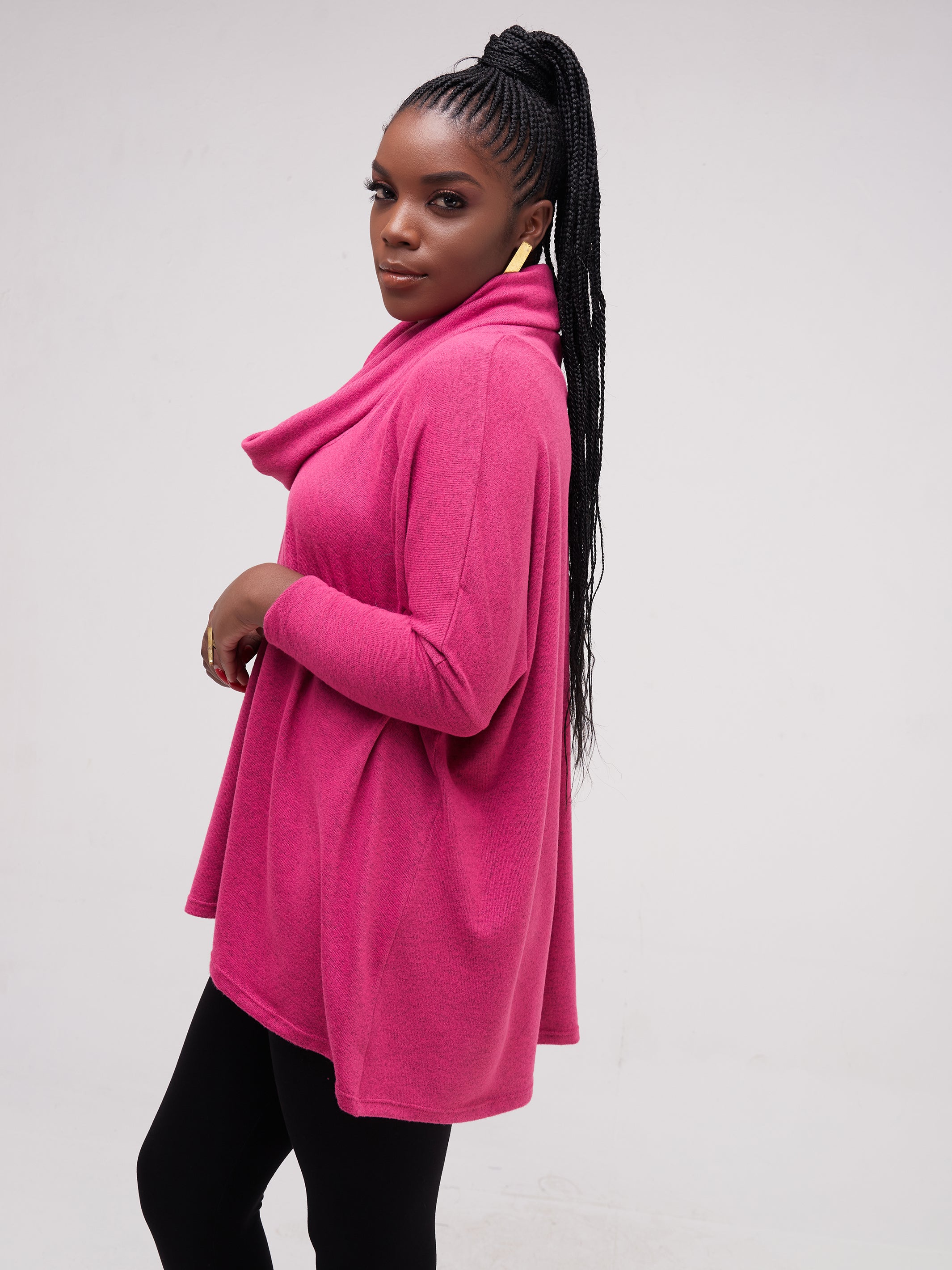 Vivo Heavy Sweater Hoodie - Fuschia