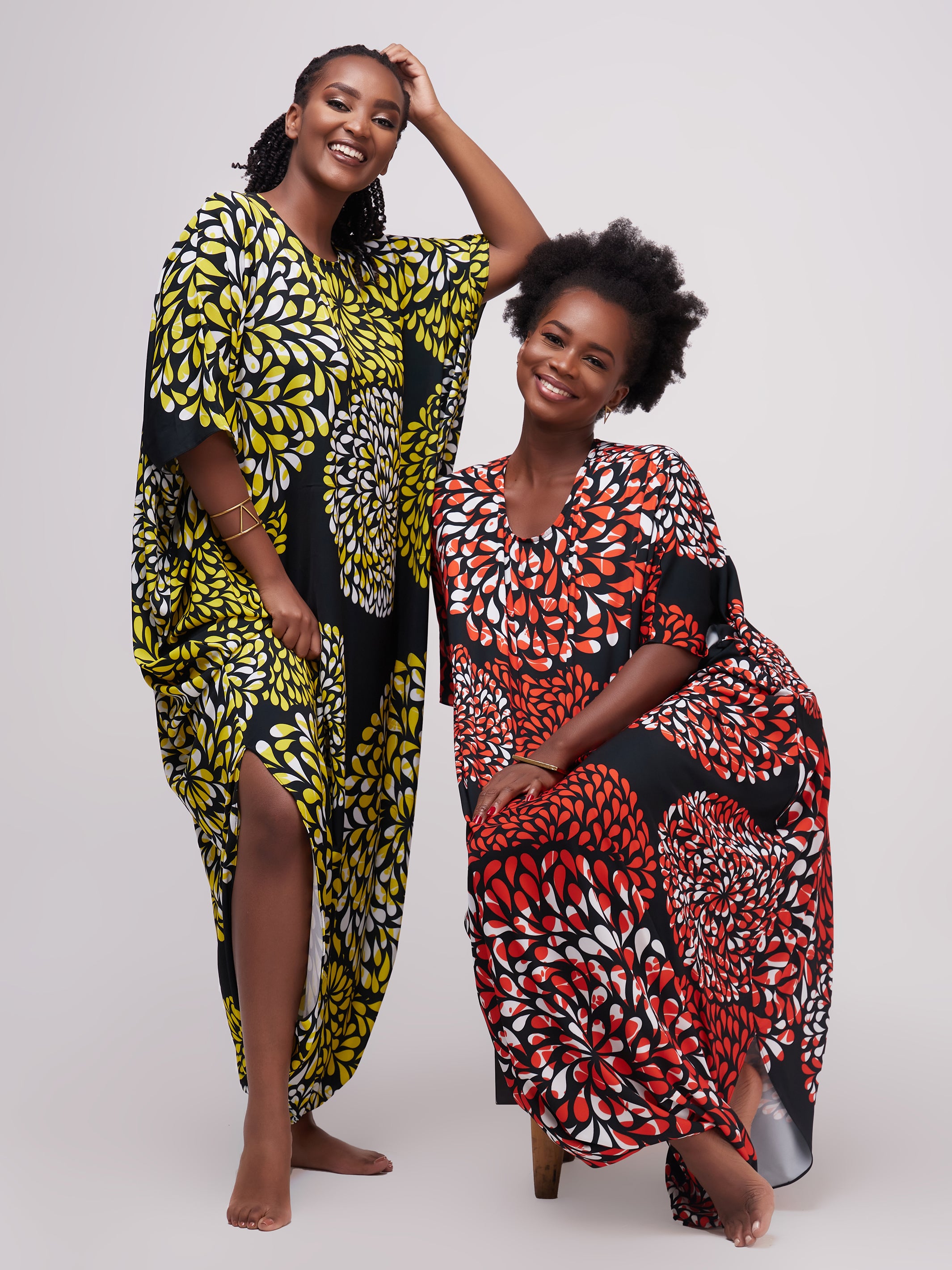 Vivo Alek Wide Jumpsuit - Yellow / Black Print