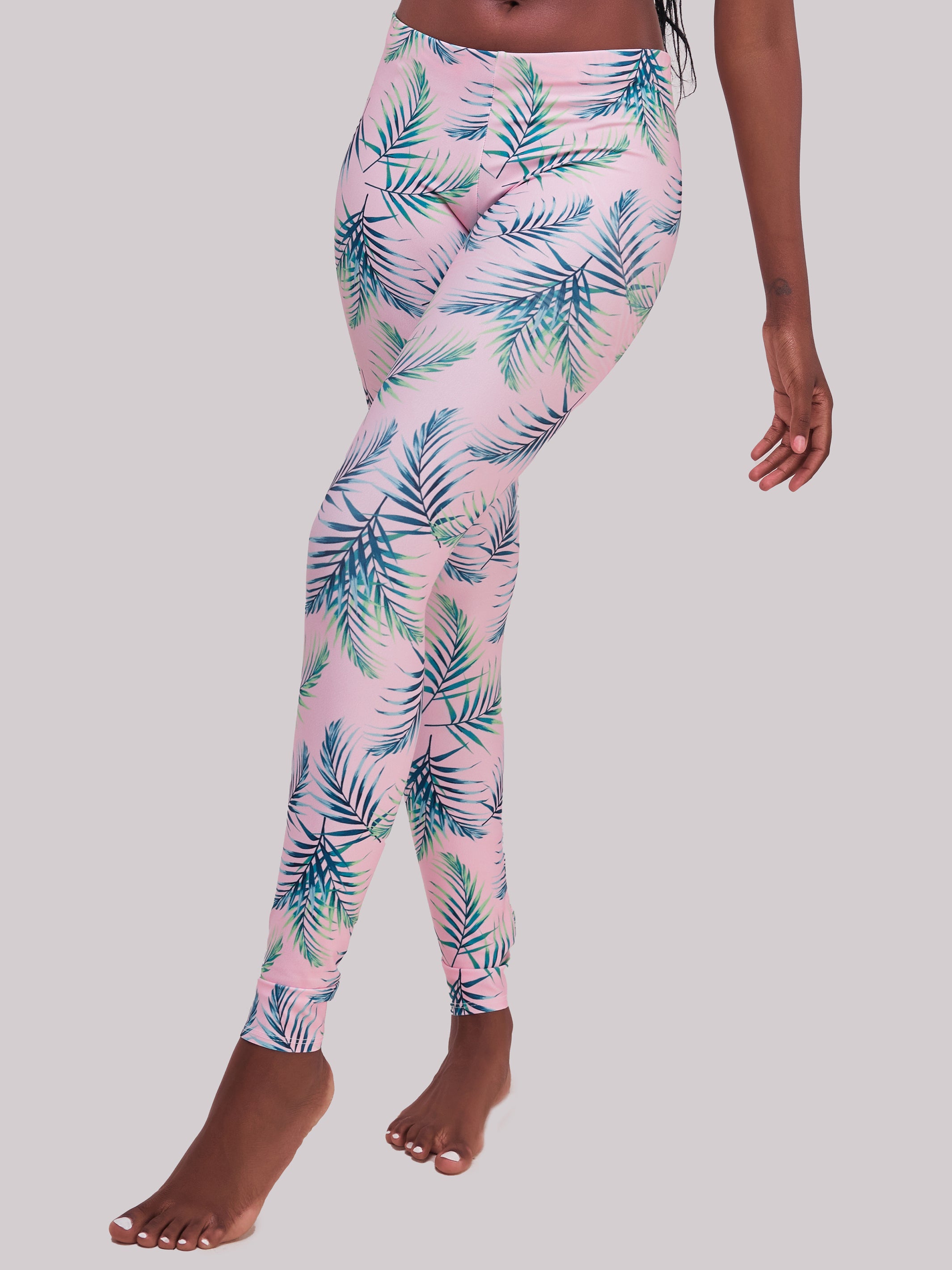 Zoya Essentials Leggings - Pink Leaves