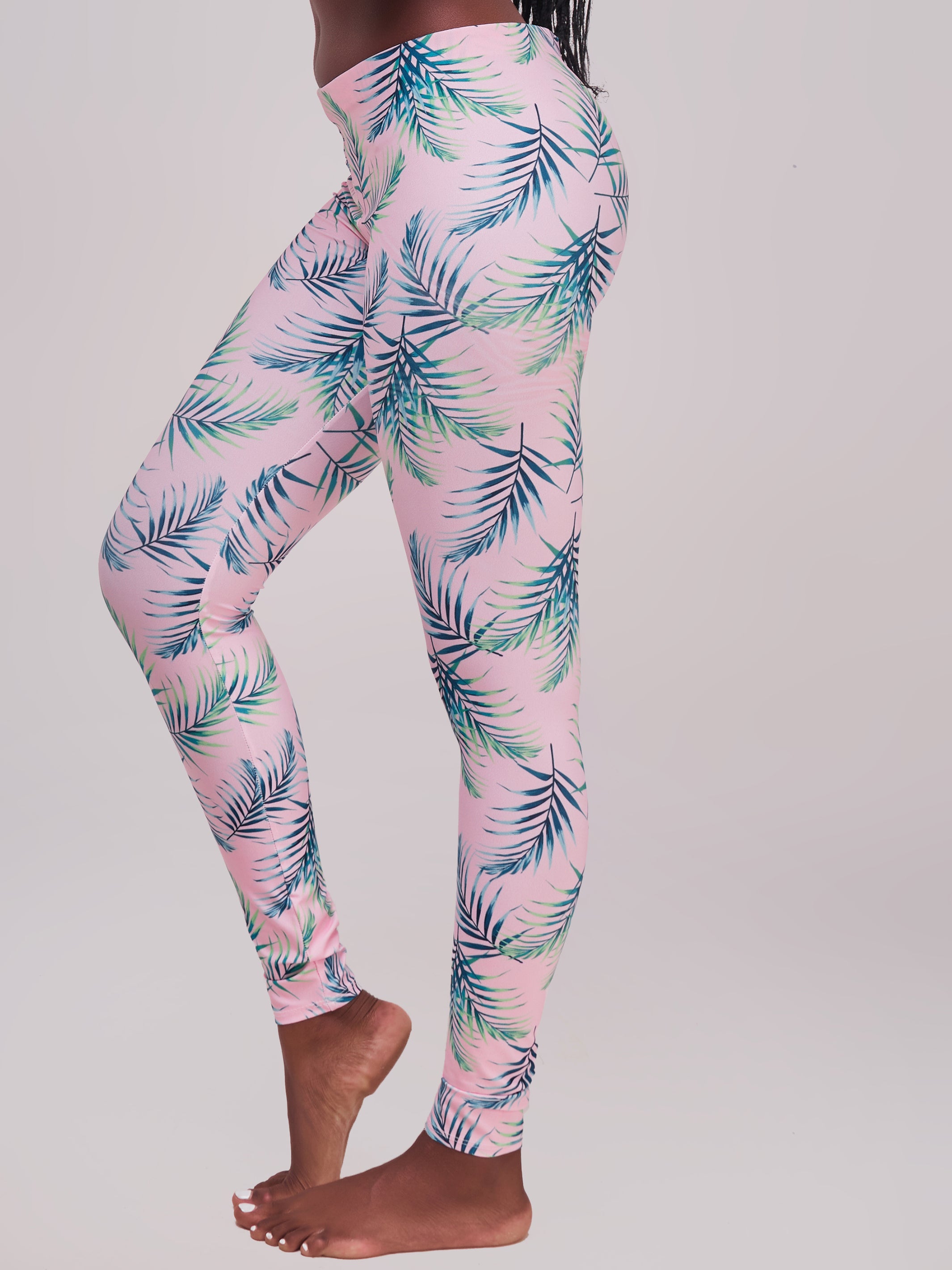 Zoya Essentials Leggings - Pink Leaves