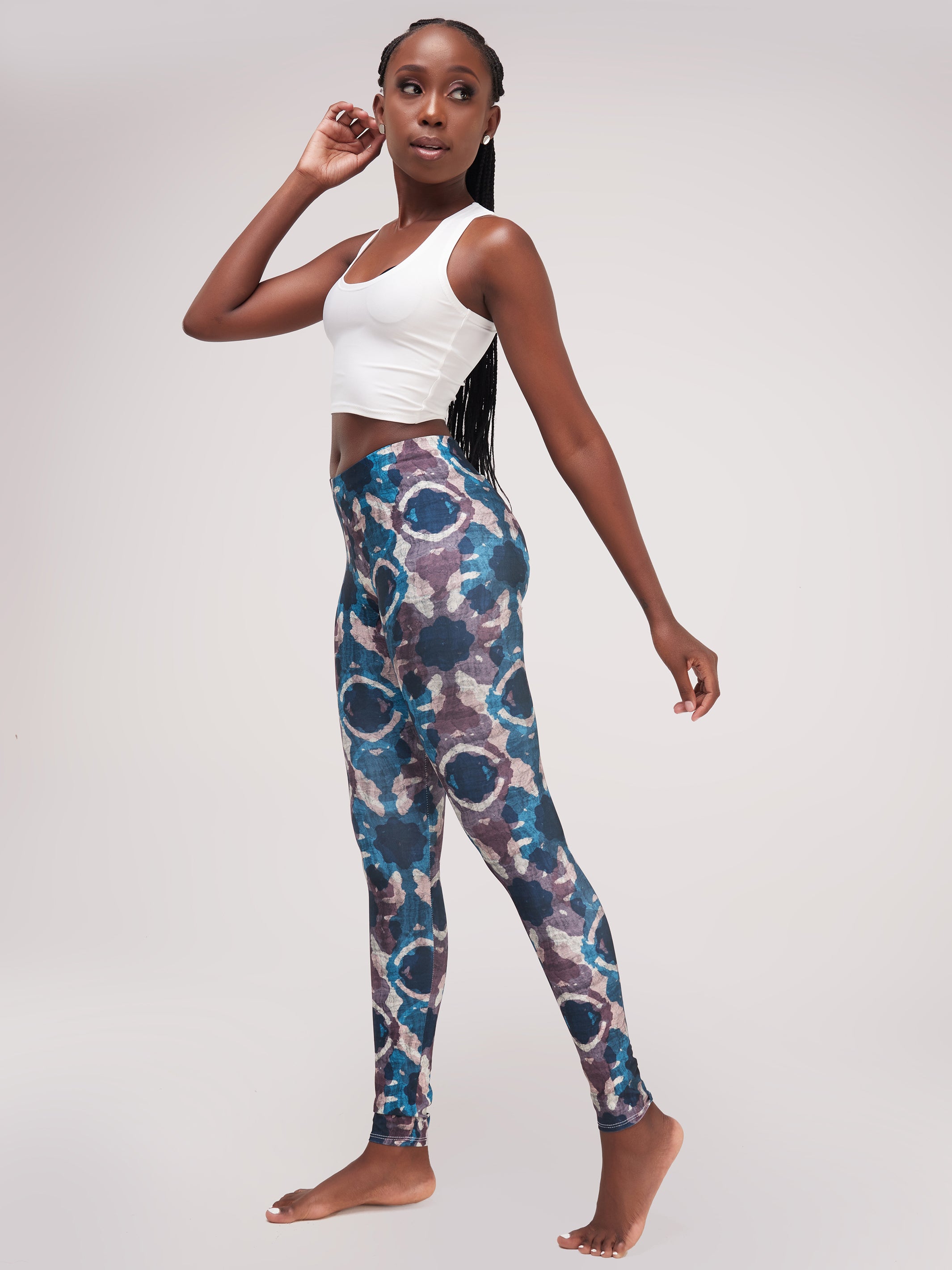 Zoya Essentials Leggings - Blue Batik