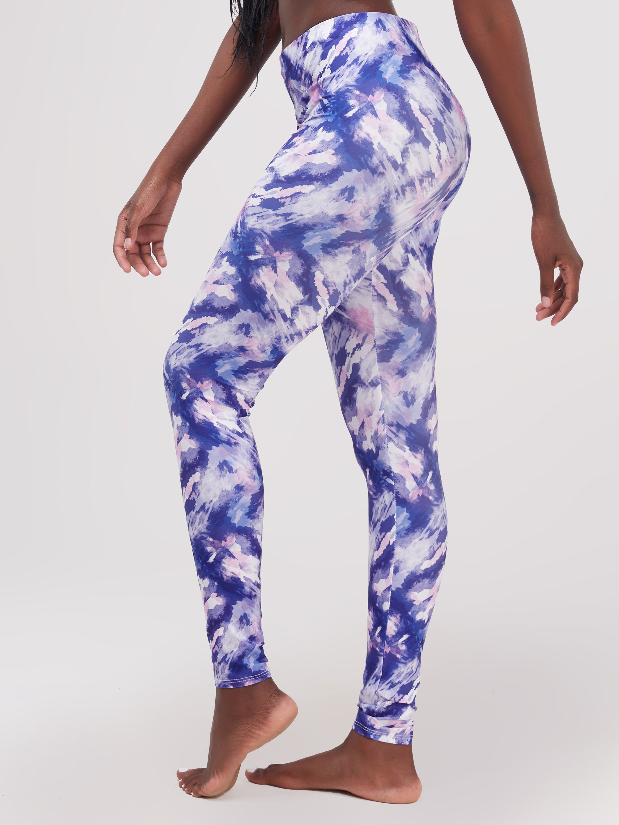 Zoya Essentials Leggings - Purple Abstract