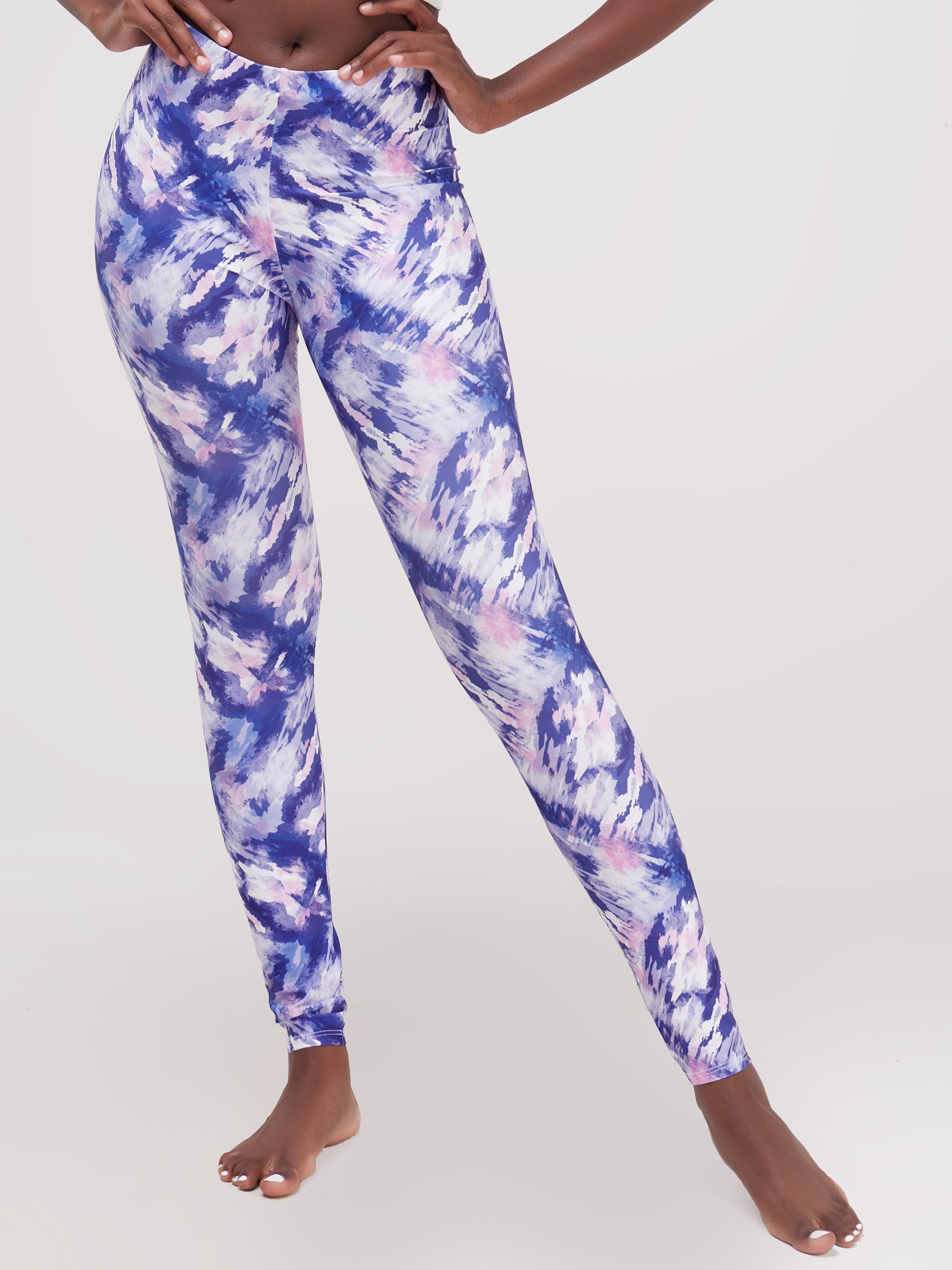 Zoya Essentials Leggings - Purple Abstract