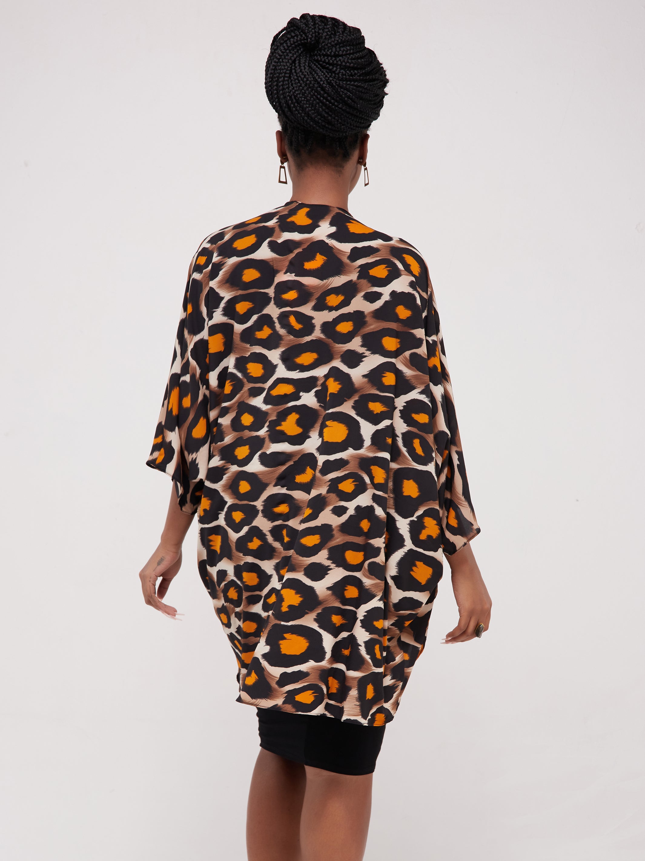 Safari Maisha Butterfly Waterfall - Mustard / Grey Floral Print