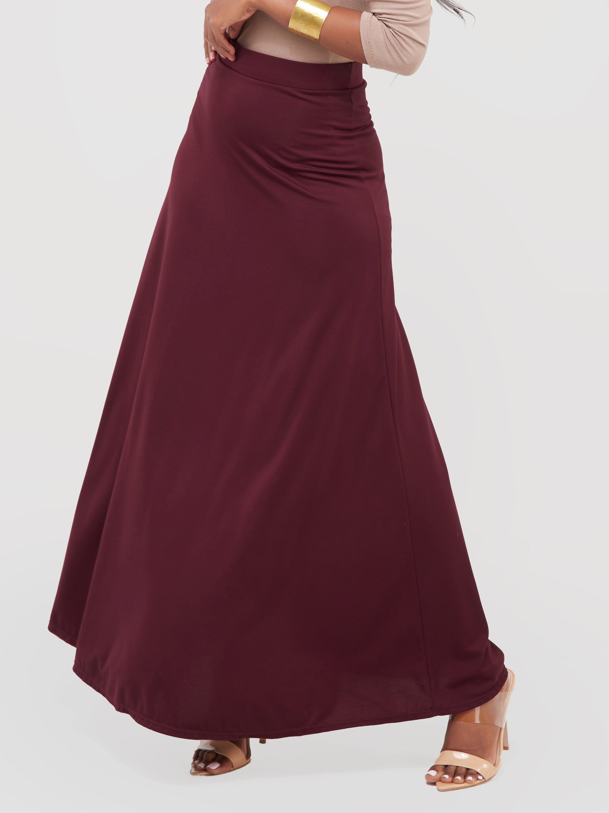 Vivo Ponte Maxi A-Line Skirt - Raspberry