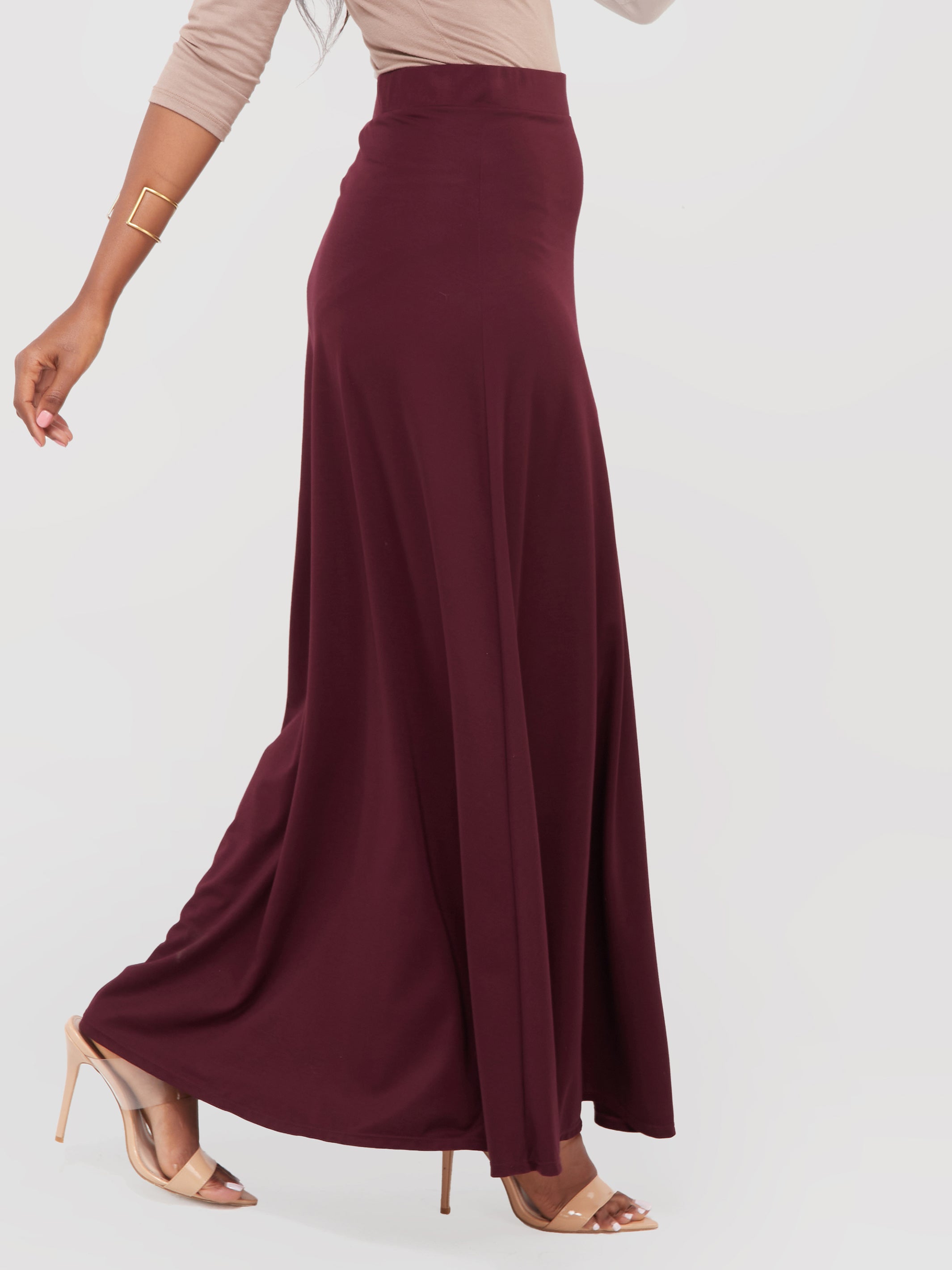 Vivo Ponte Maxi A-Line Skirt - Raspberry