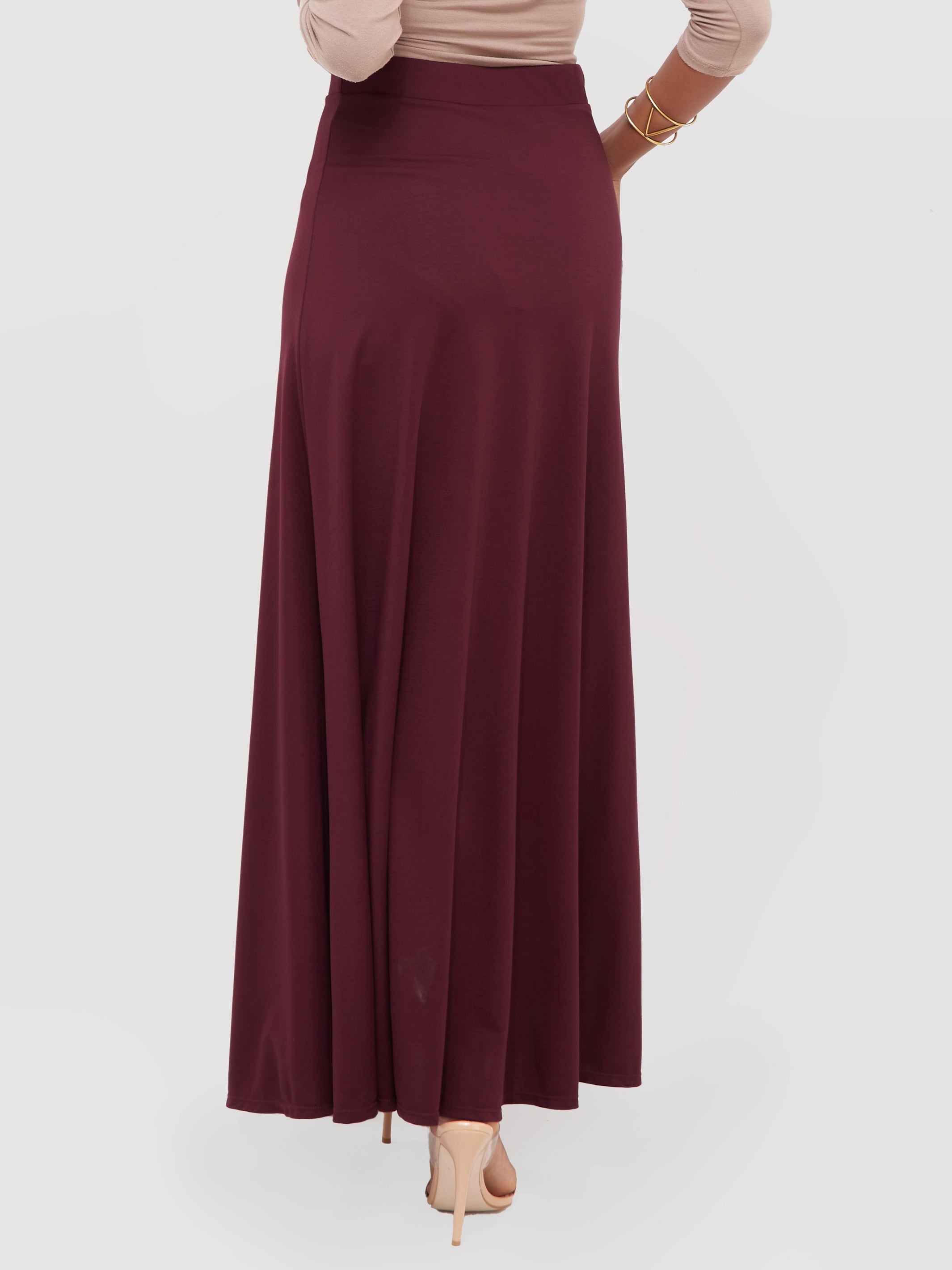 Vivo Ponte Maxi A-Line Skirt - Raspberry