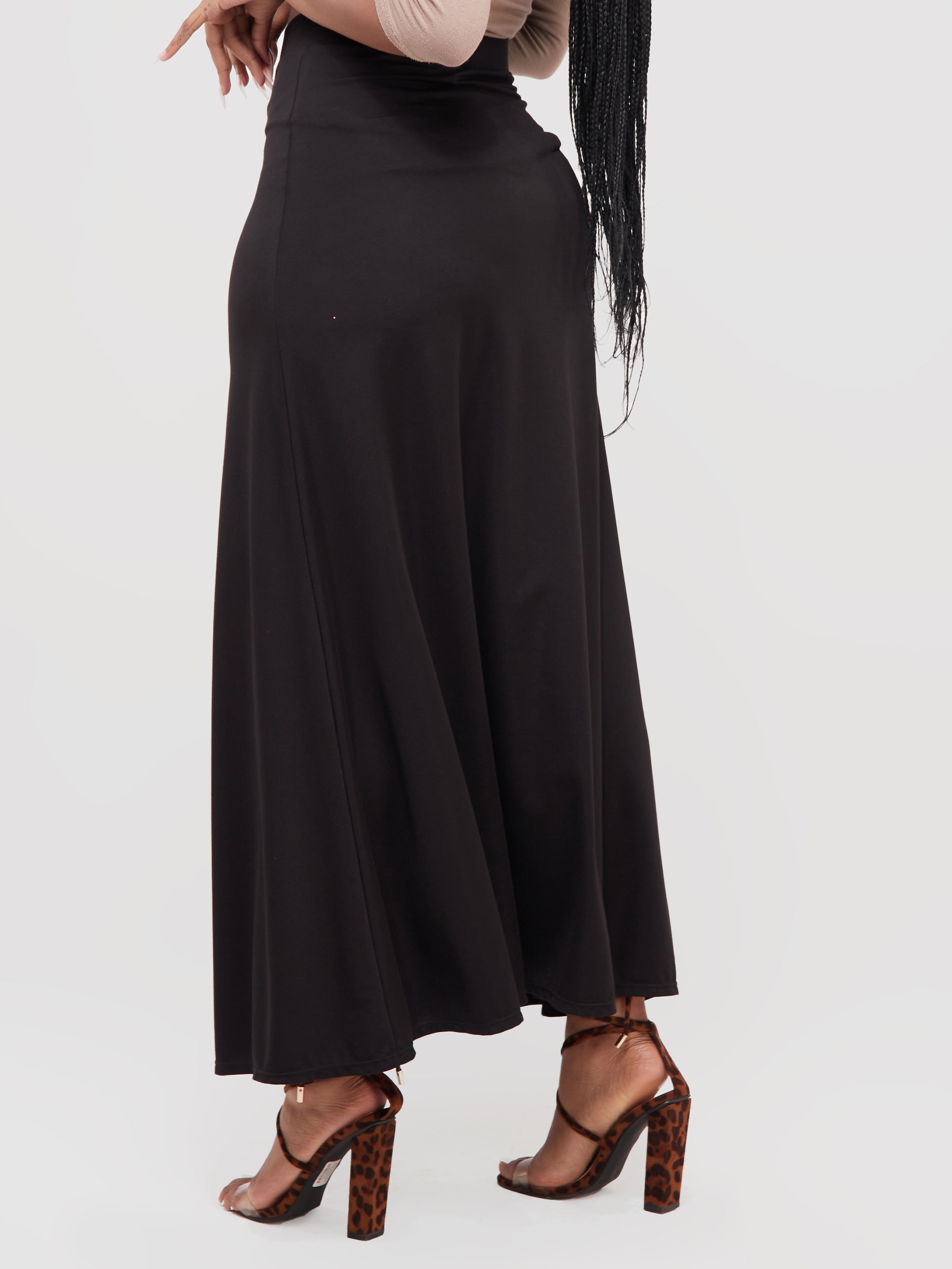 Vivo Ponte Maxi A-Line Skirt - Black