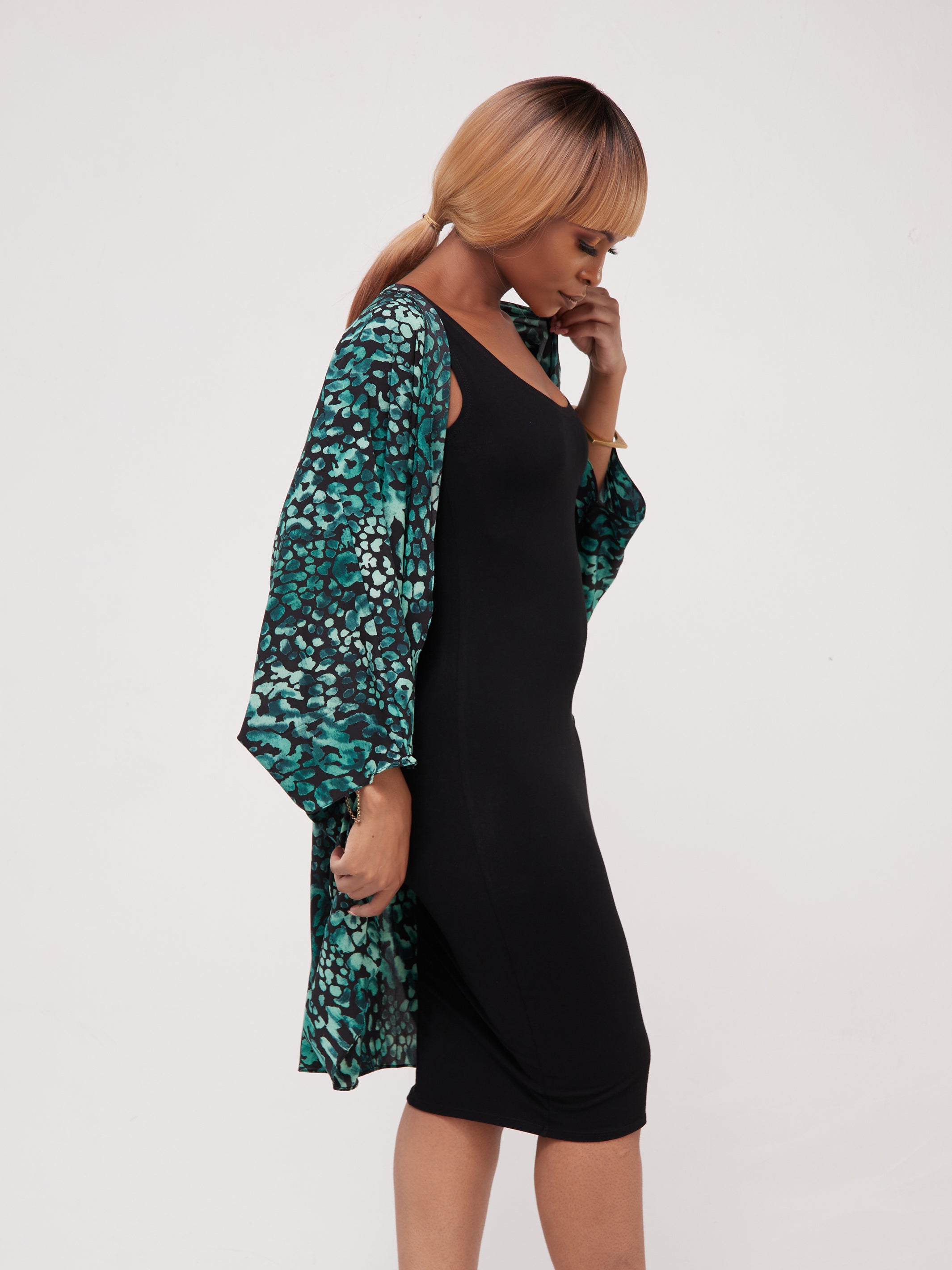 Safari Maisha Butterfly Waterfall - Green Animal Print