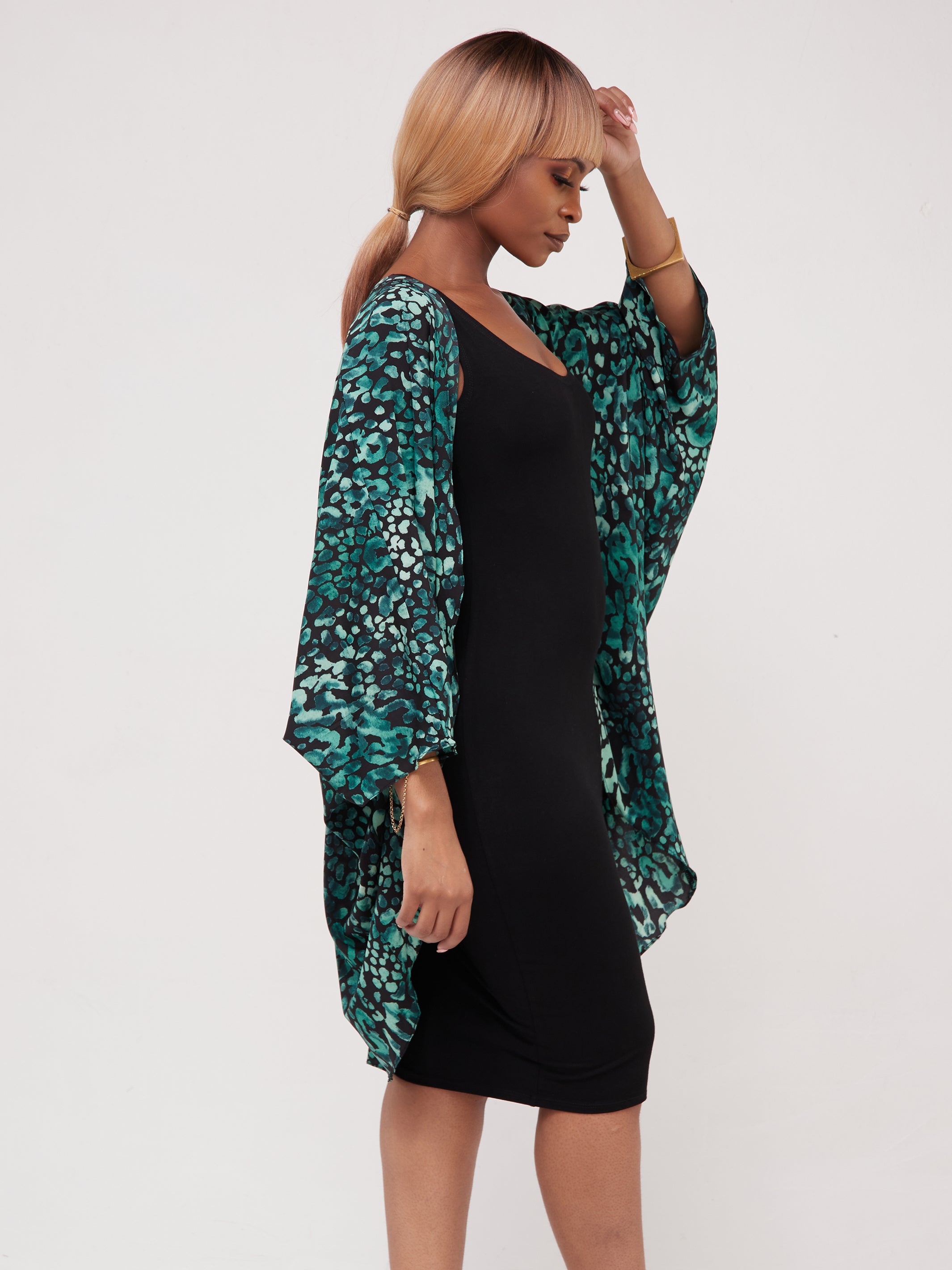 Safari Maisha Butterfly Waterfall - Green Animal Print