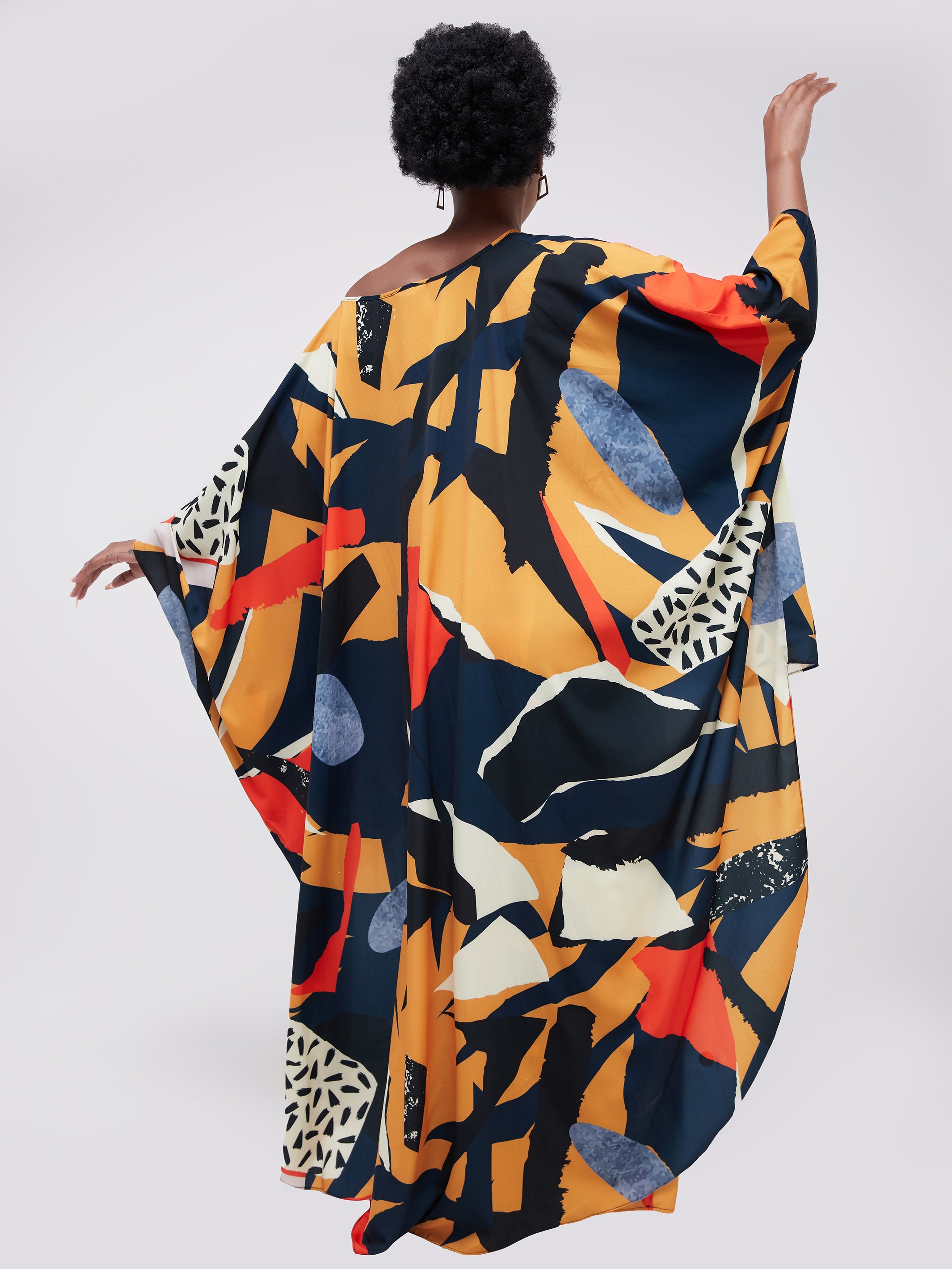 Vivo Alek Hi-low Top - Mustard Print