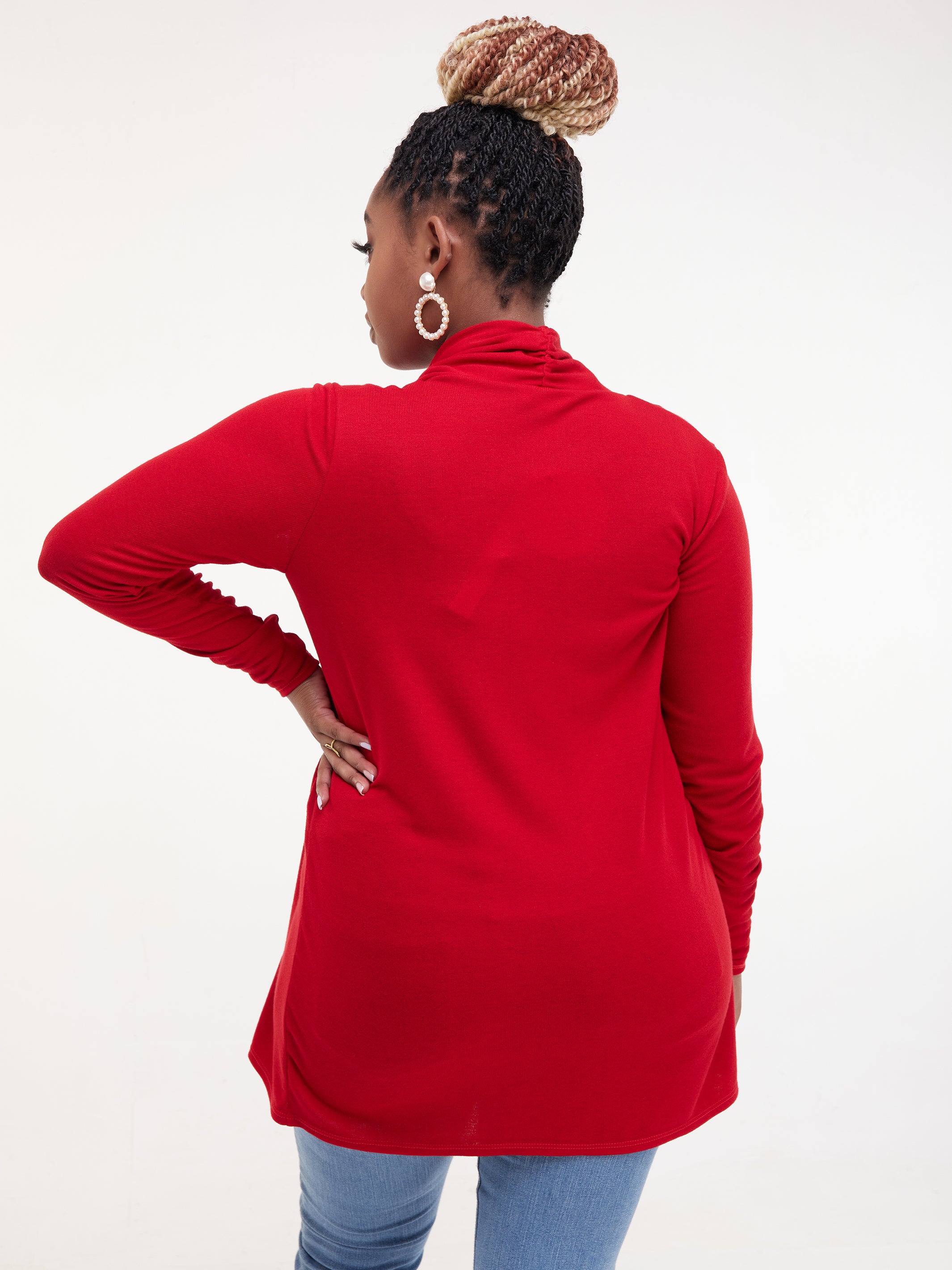 Vivo Basic Short Lily Sweater - Red