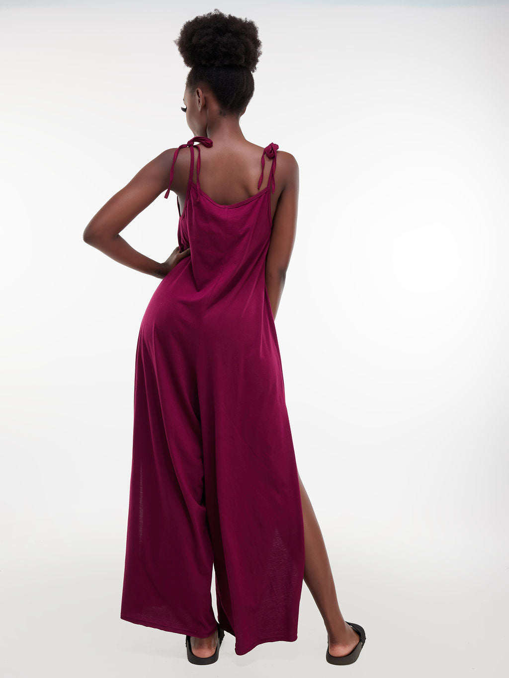 Zoya Chill Jersey Strappy Jumpsuit - Raspberry