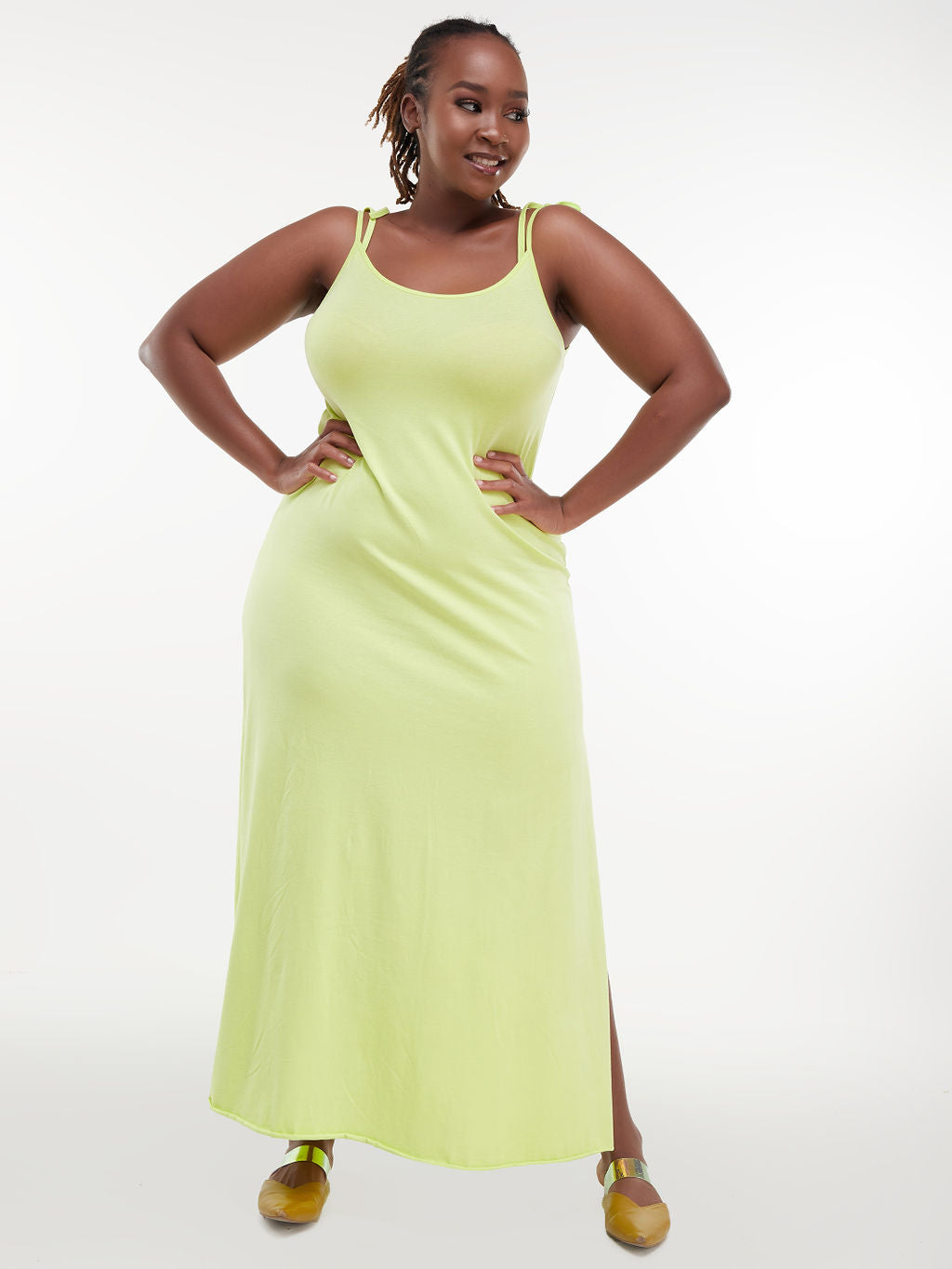 Zoya Chill Strappy Maxi Dress - Lime Green