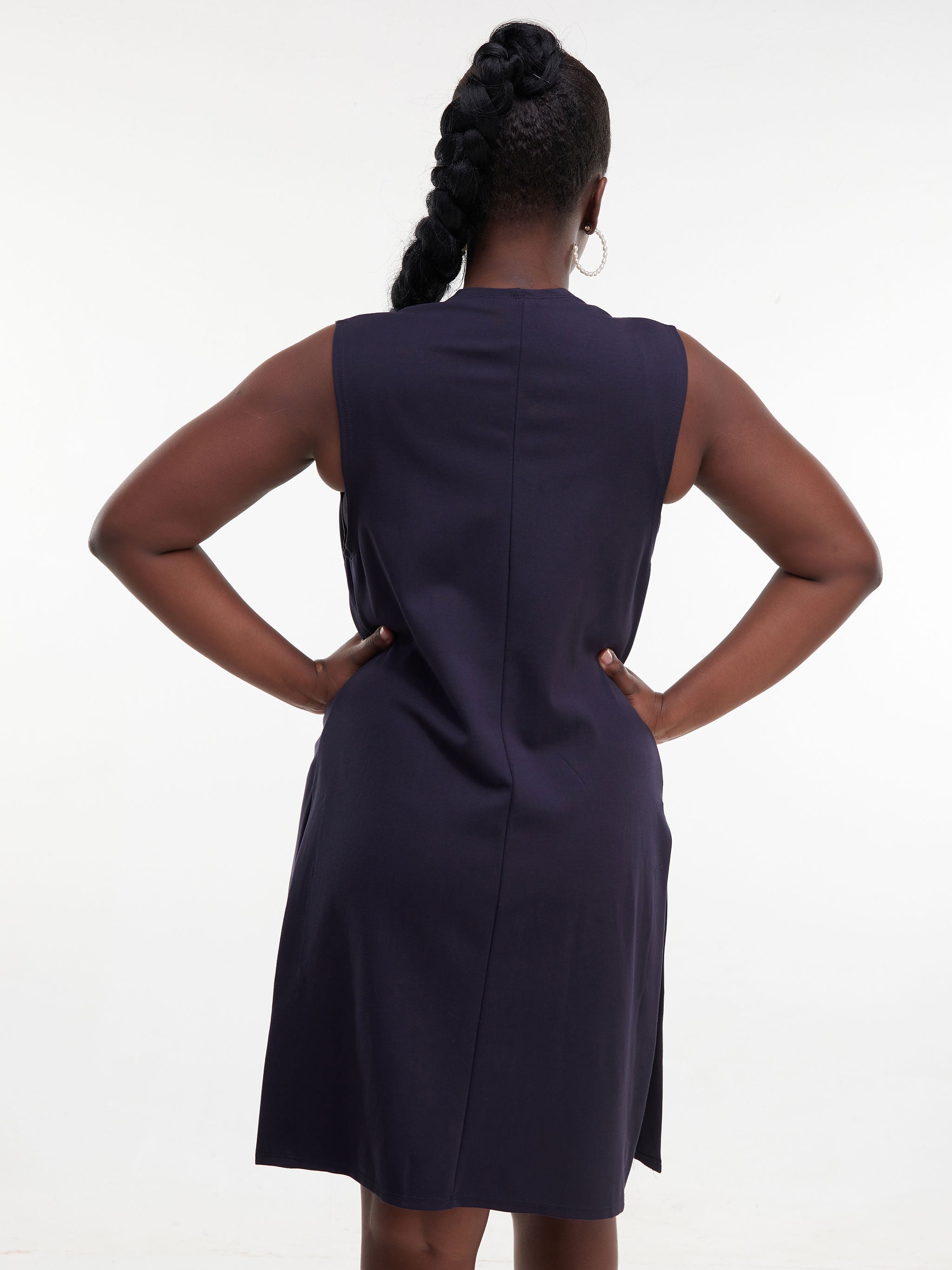 Vivo Basic Sleeveless Overcoat - Navy Blue