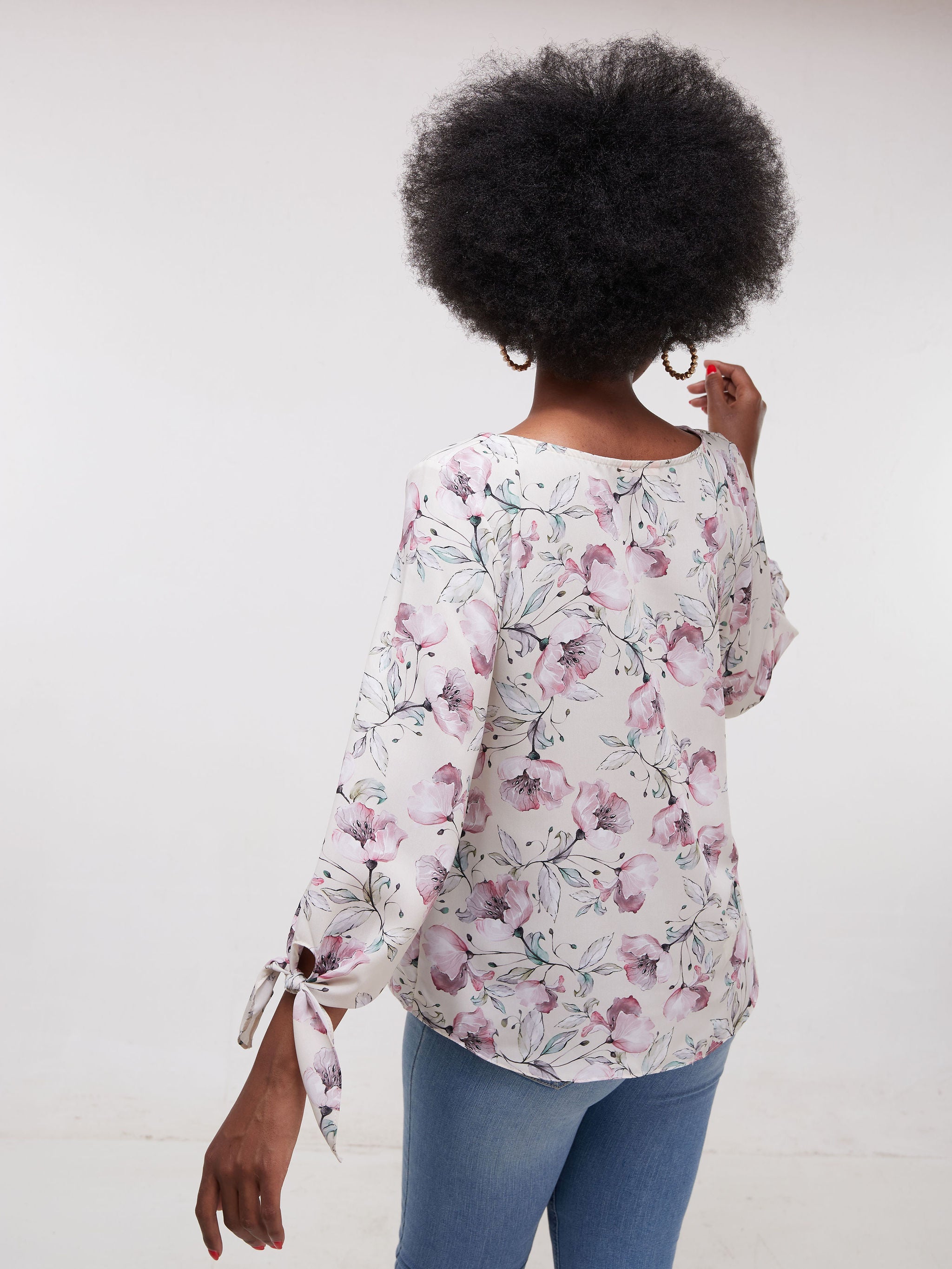 Vivo Furaha Tie Top - Maroon Print