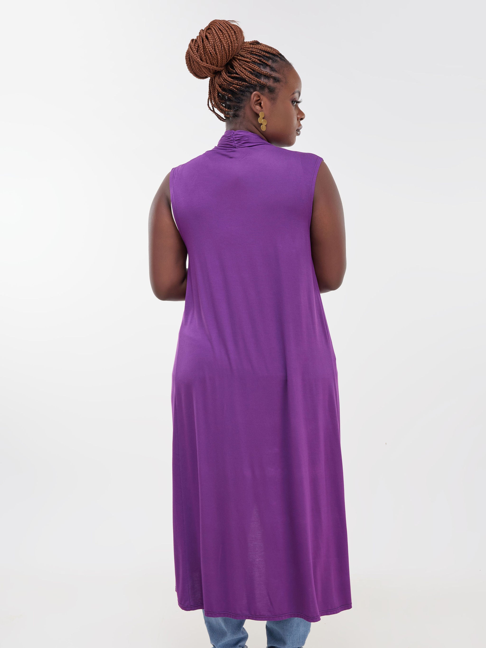 Vivo Basic Sleeveless Long Lily Waterfall - Purple