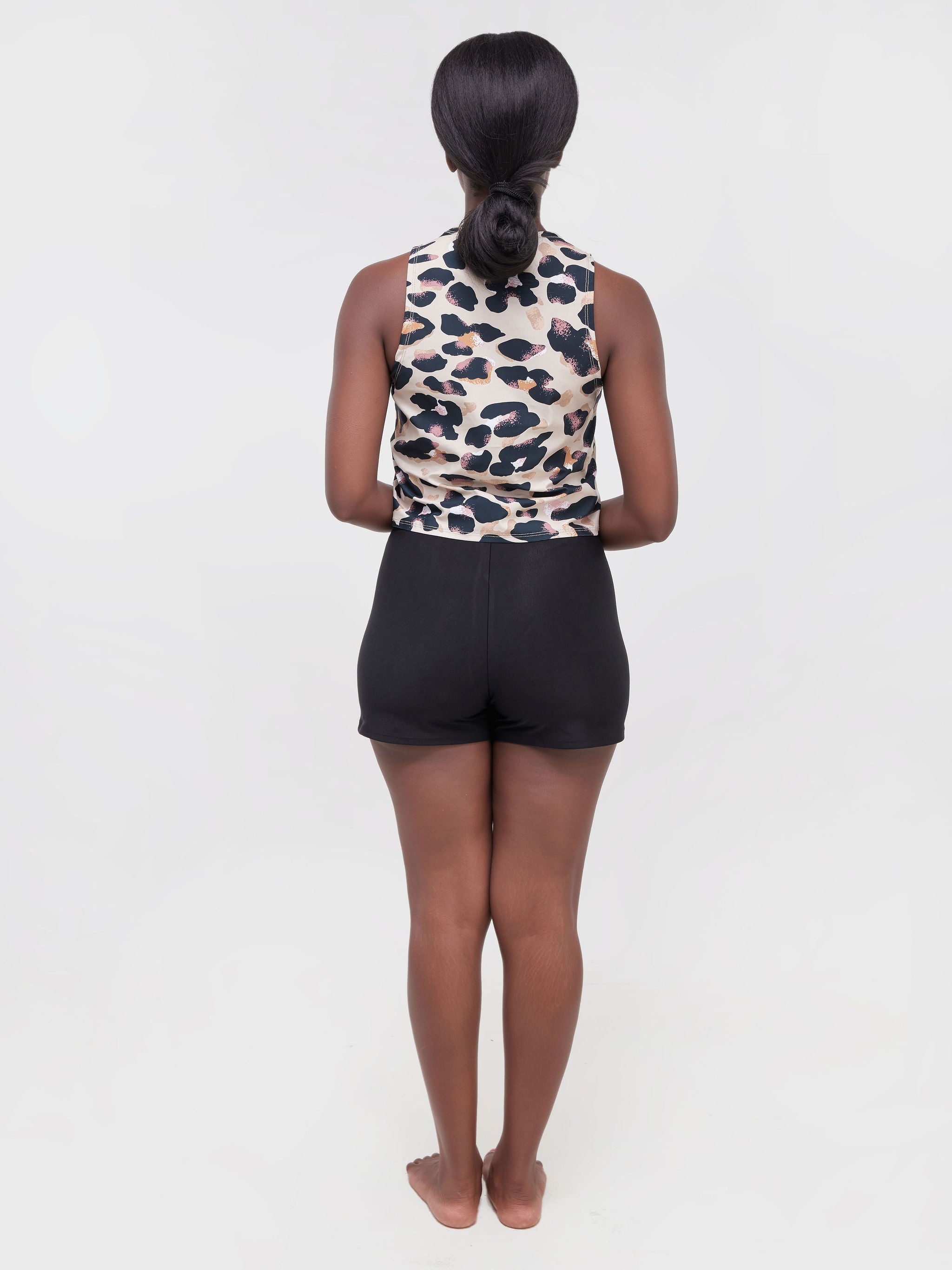 Zoya Fitness Loose Vest - Animal Print