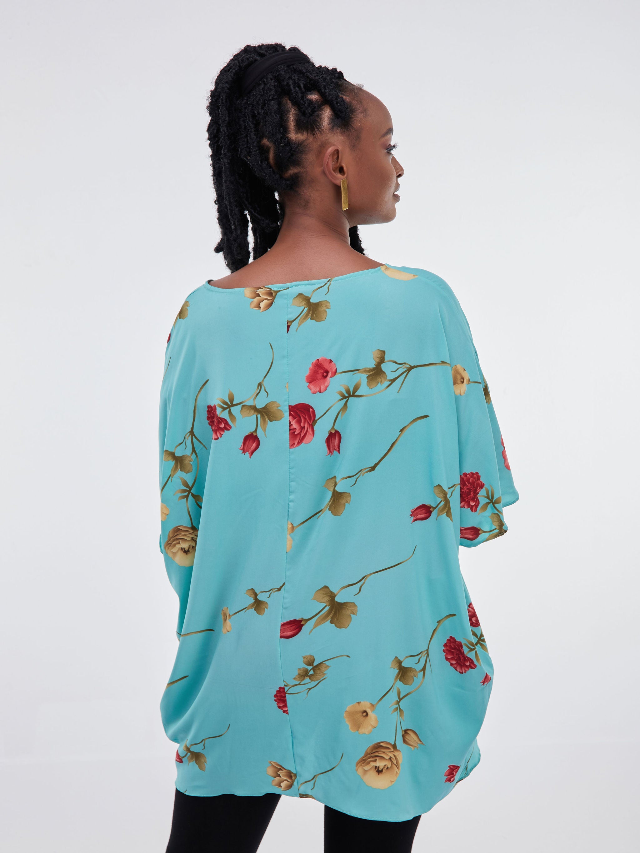 Safari Maisha Dolman Top - Mint Floral Print