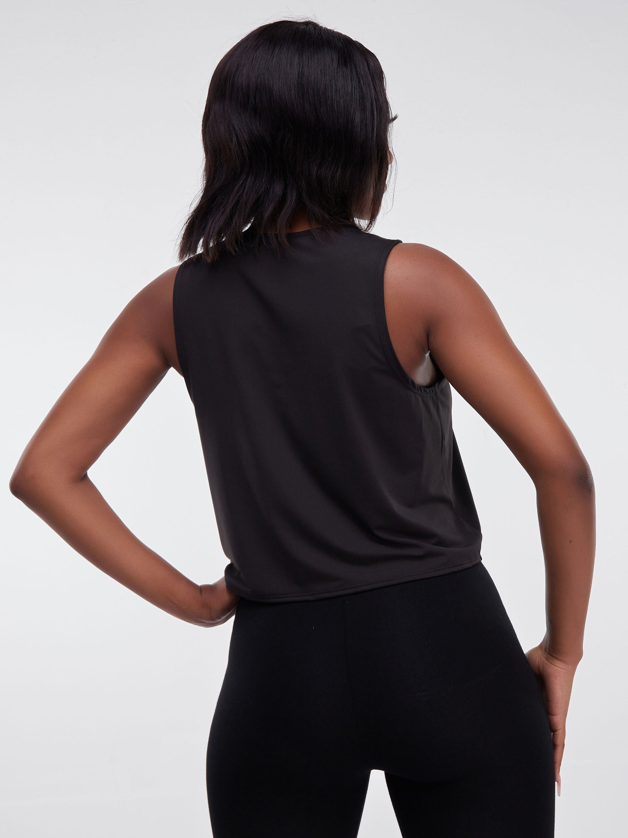 Zoya Fitness Loose Vest - Black