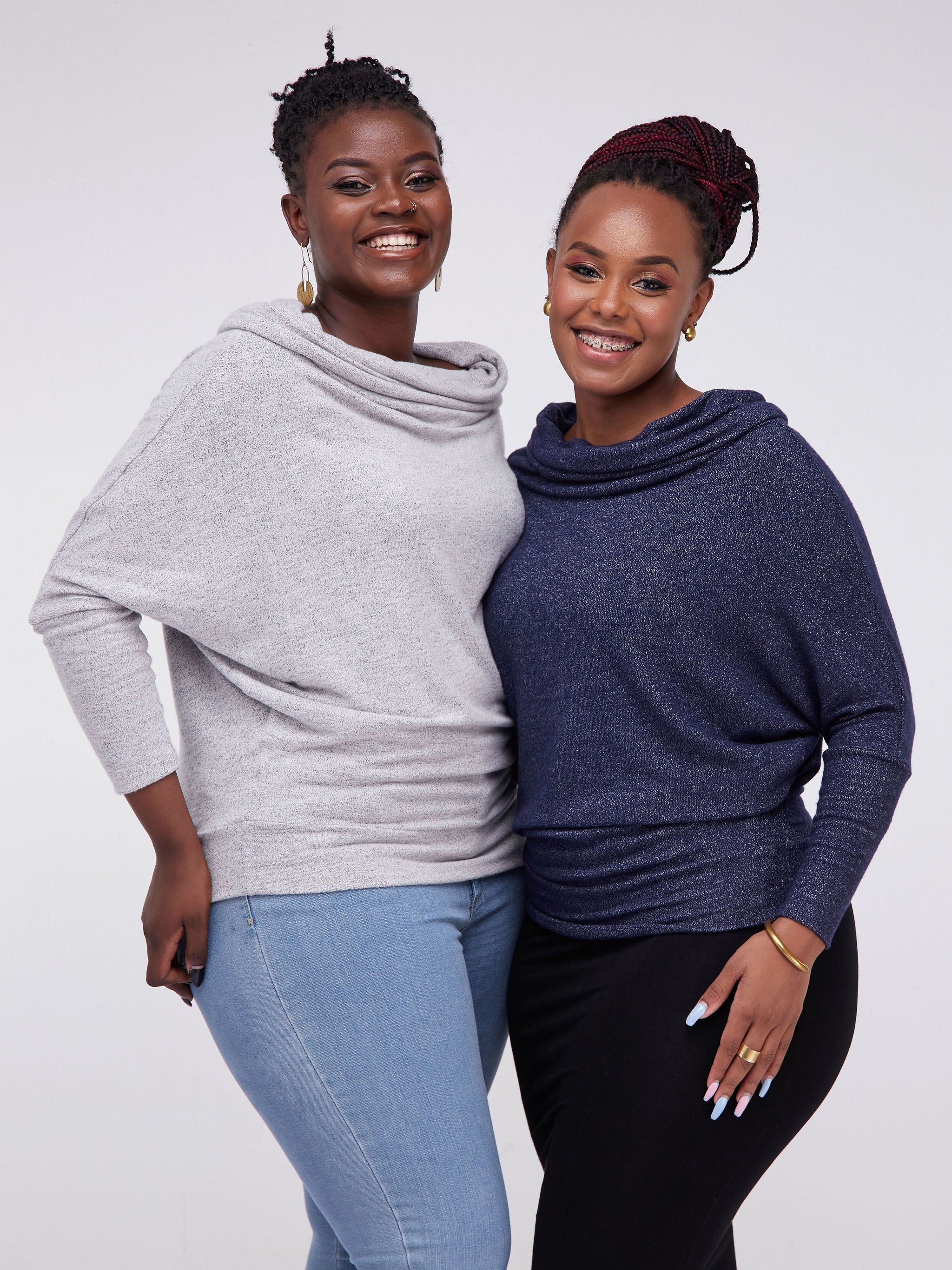 Vivo Dalia Off Shoulder Dolman Top - Grey