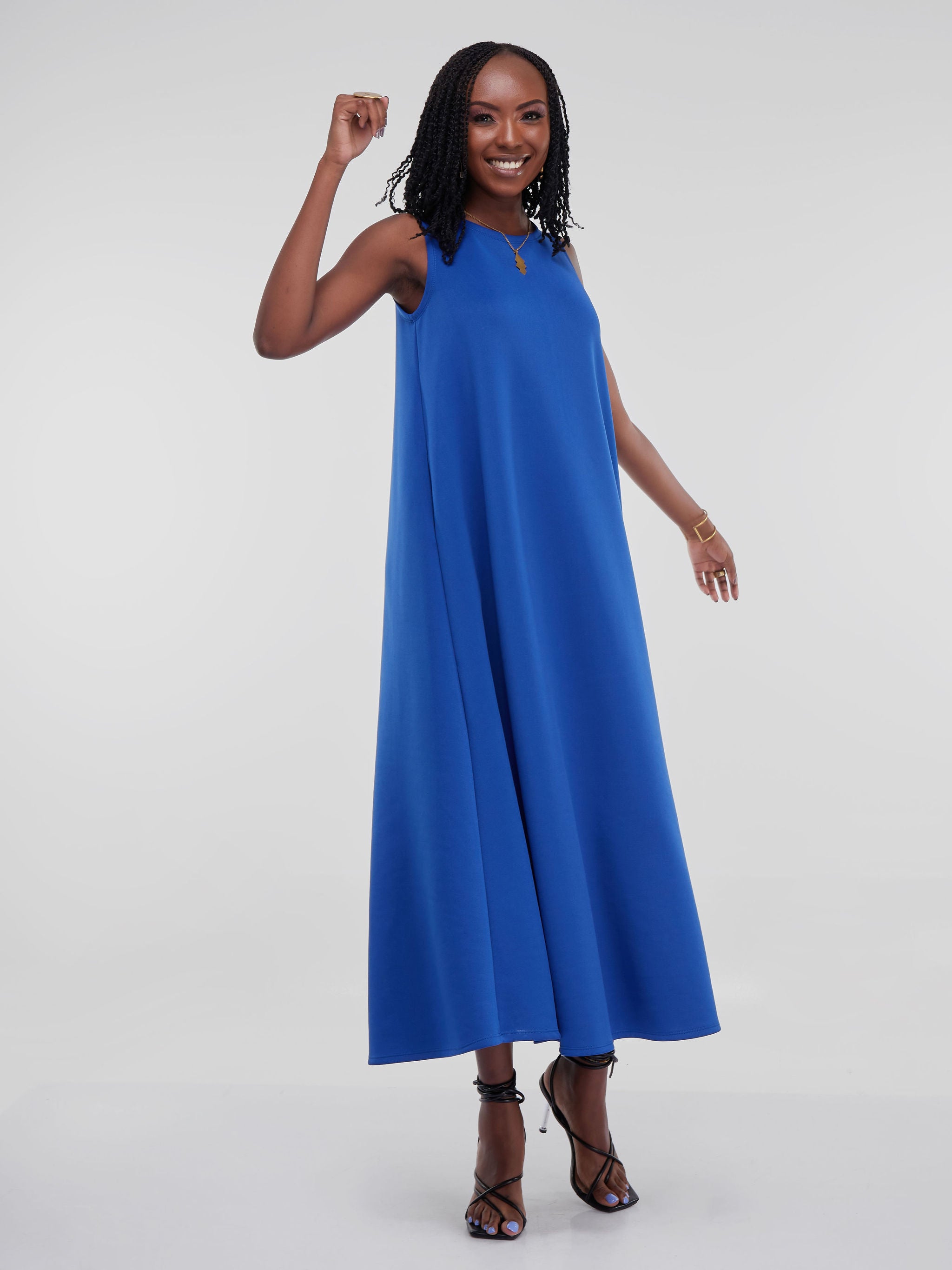 tent maxi dress Vivo Hema Sleeveless Tent Maxi Dress - Royal Blue