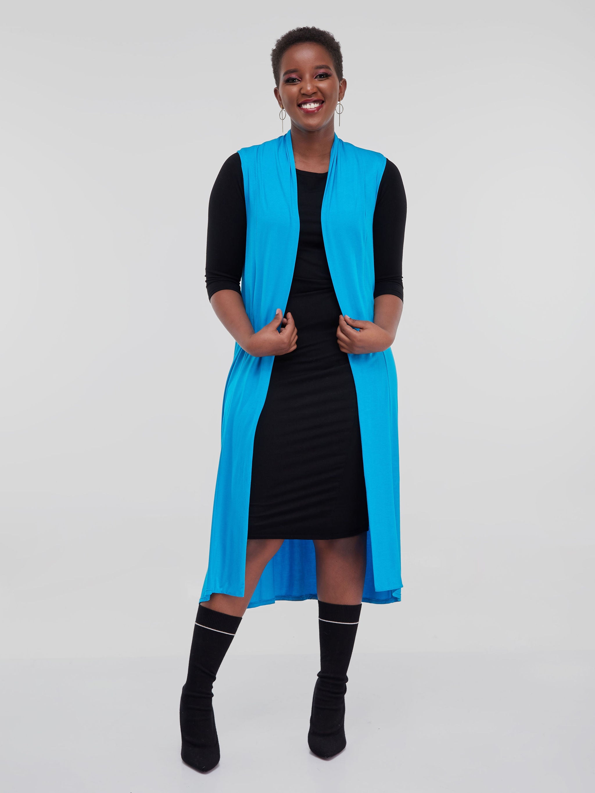 Vivo Basic Sleeveless Long Lily Waterfall - Light Blue