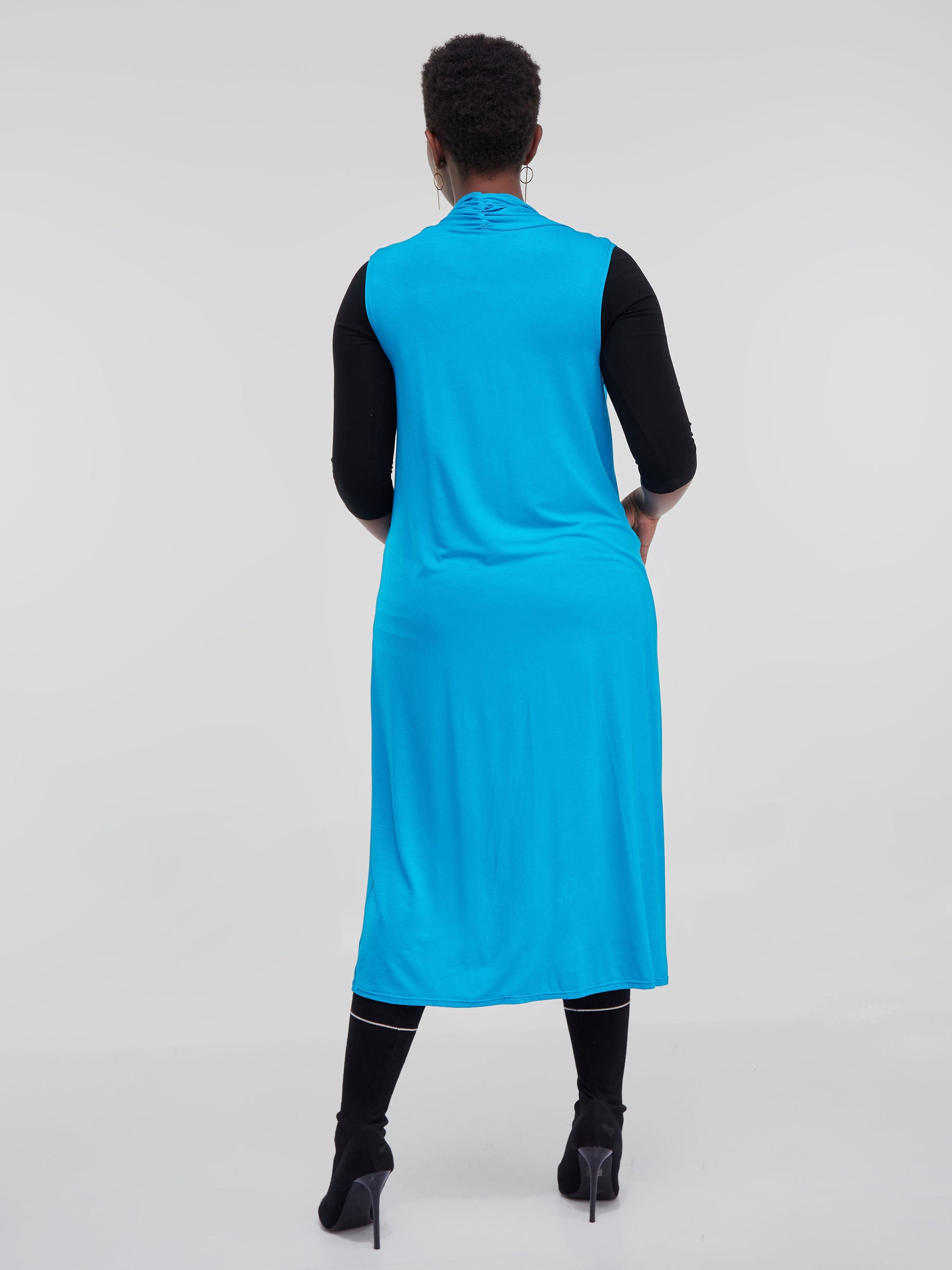 Vivo Basic Sleeveless Long Lily Waterfall - Light Blue
