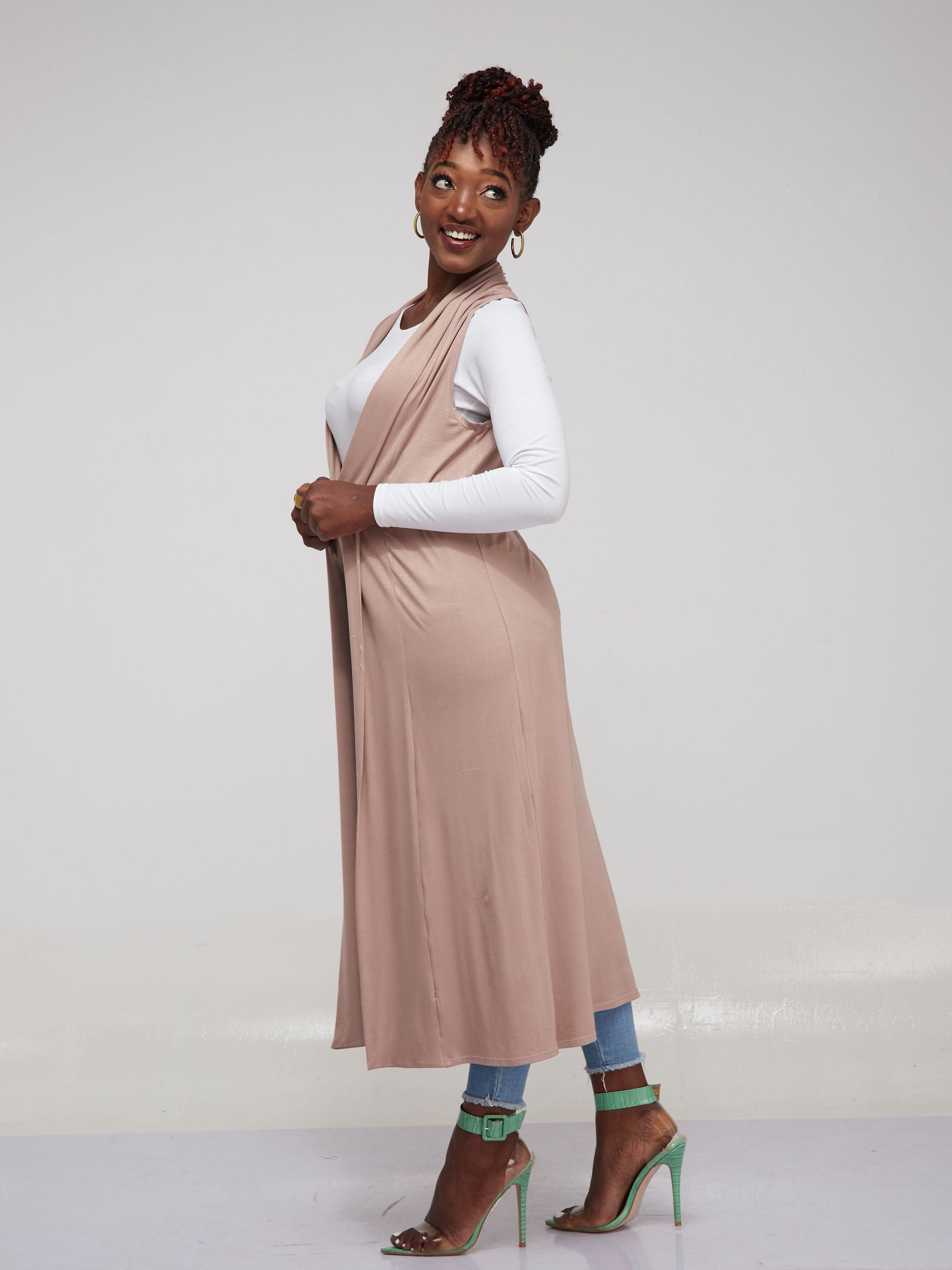 Vivo Basic Neo Sleeveless Long Lily Waterfall - Taupe