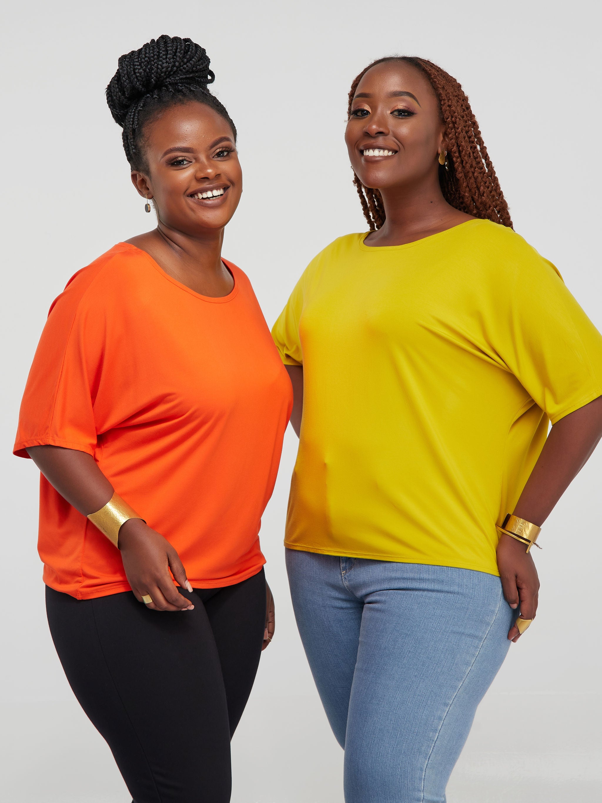 Vivo Basic Sienna Jersey Top - Mustard