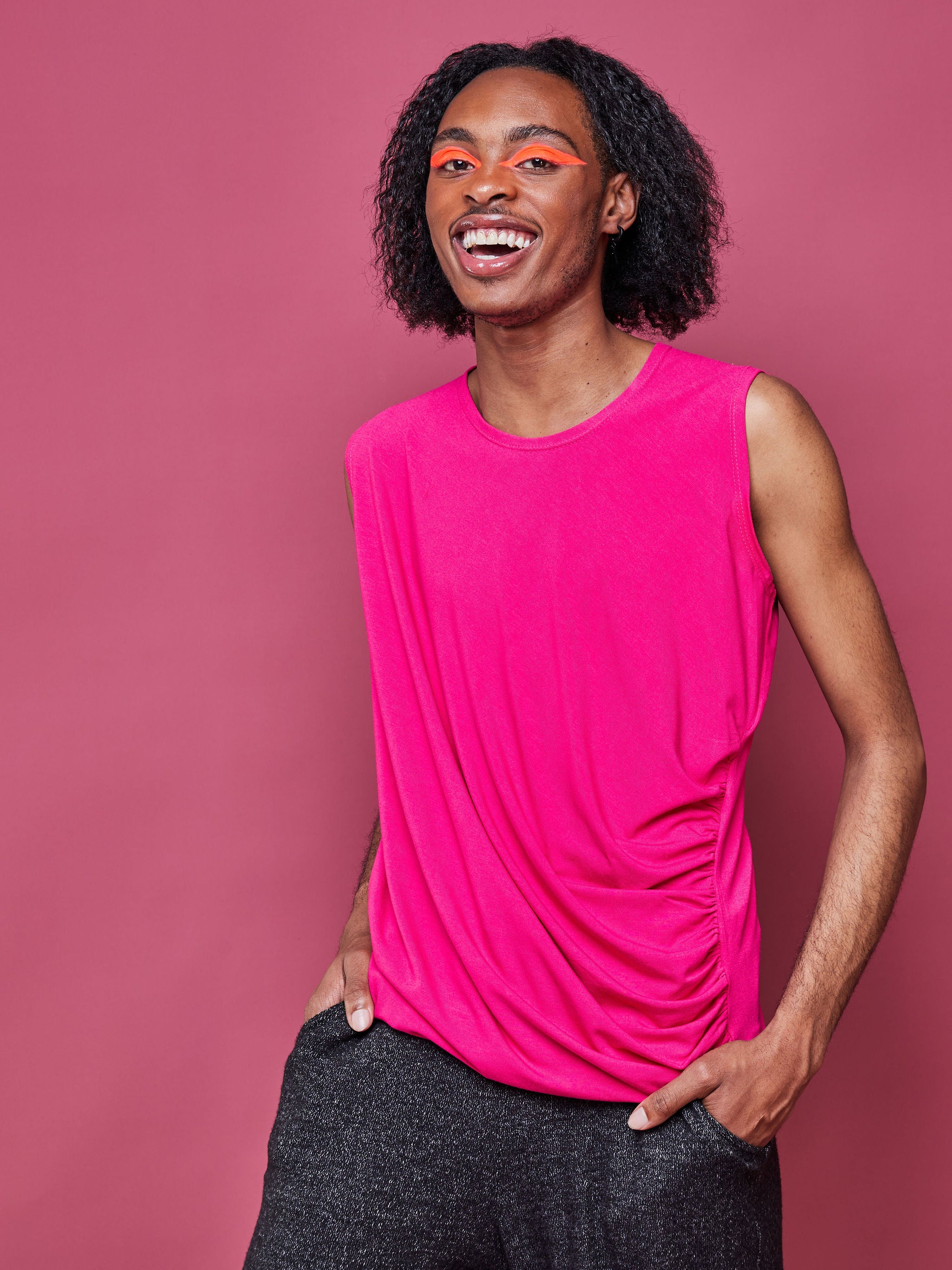 Zoya Brave Drape T-Shirt - Pink