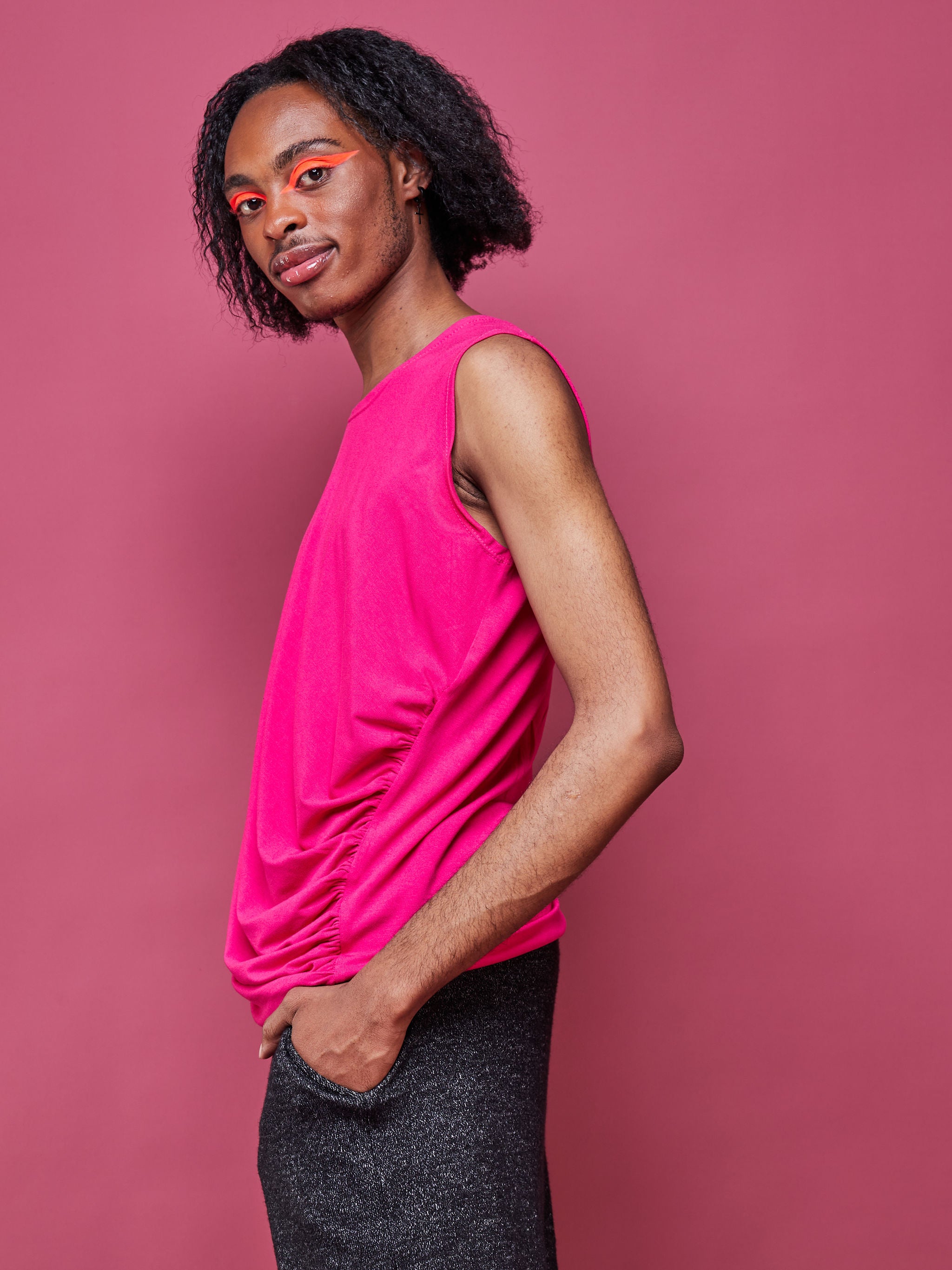 Zoya Brave Drape T-Shirt - Pink