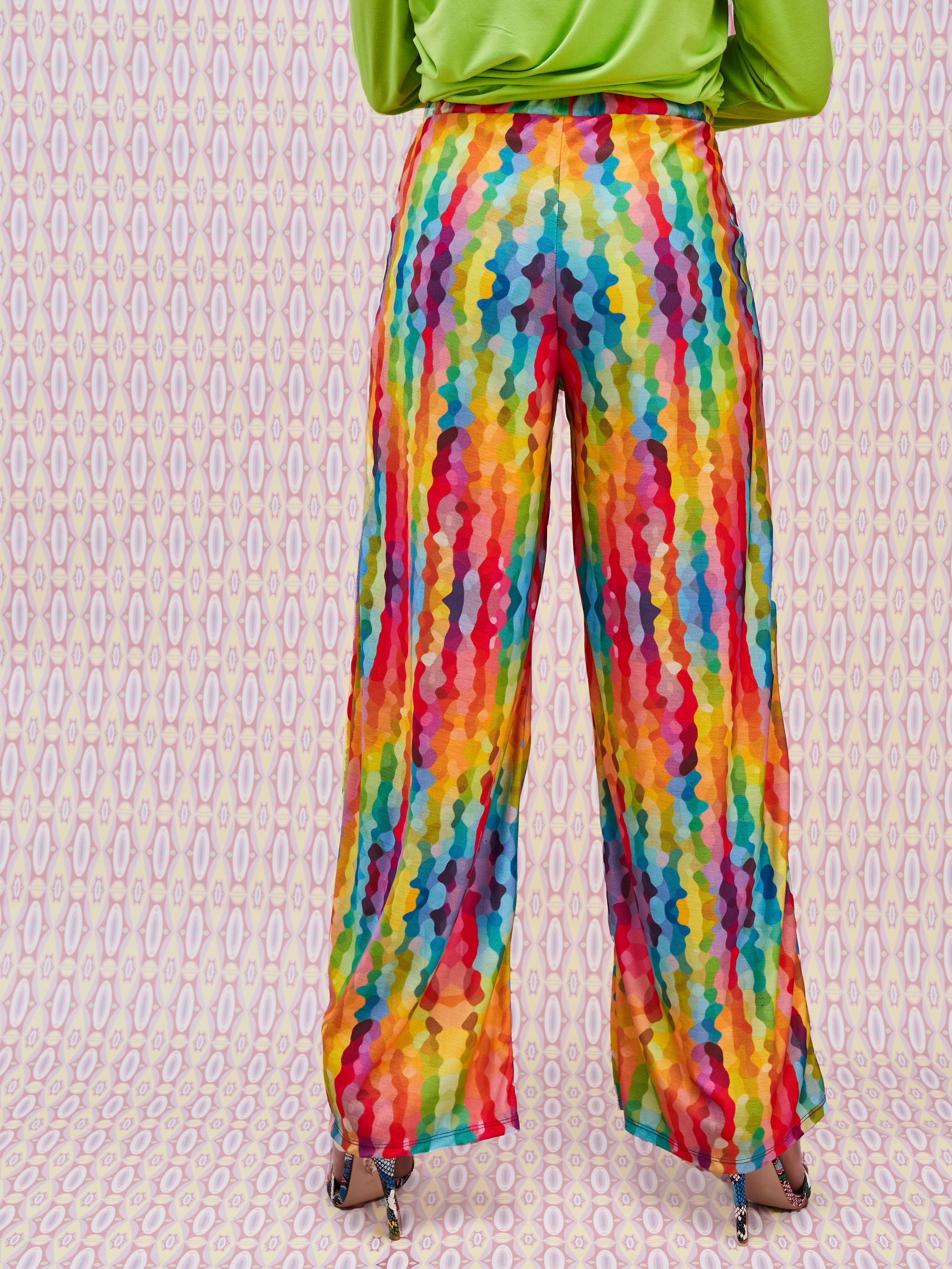 Zoya X Bold Palazzo Pants - Rainbow Print