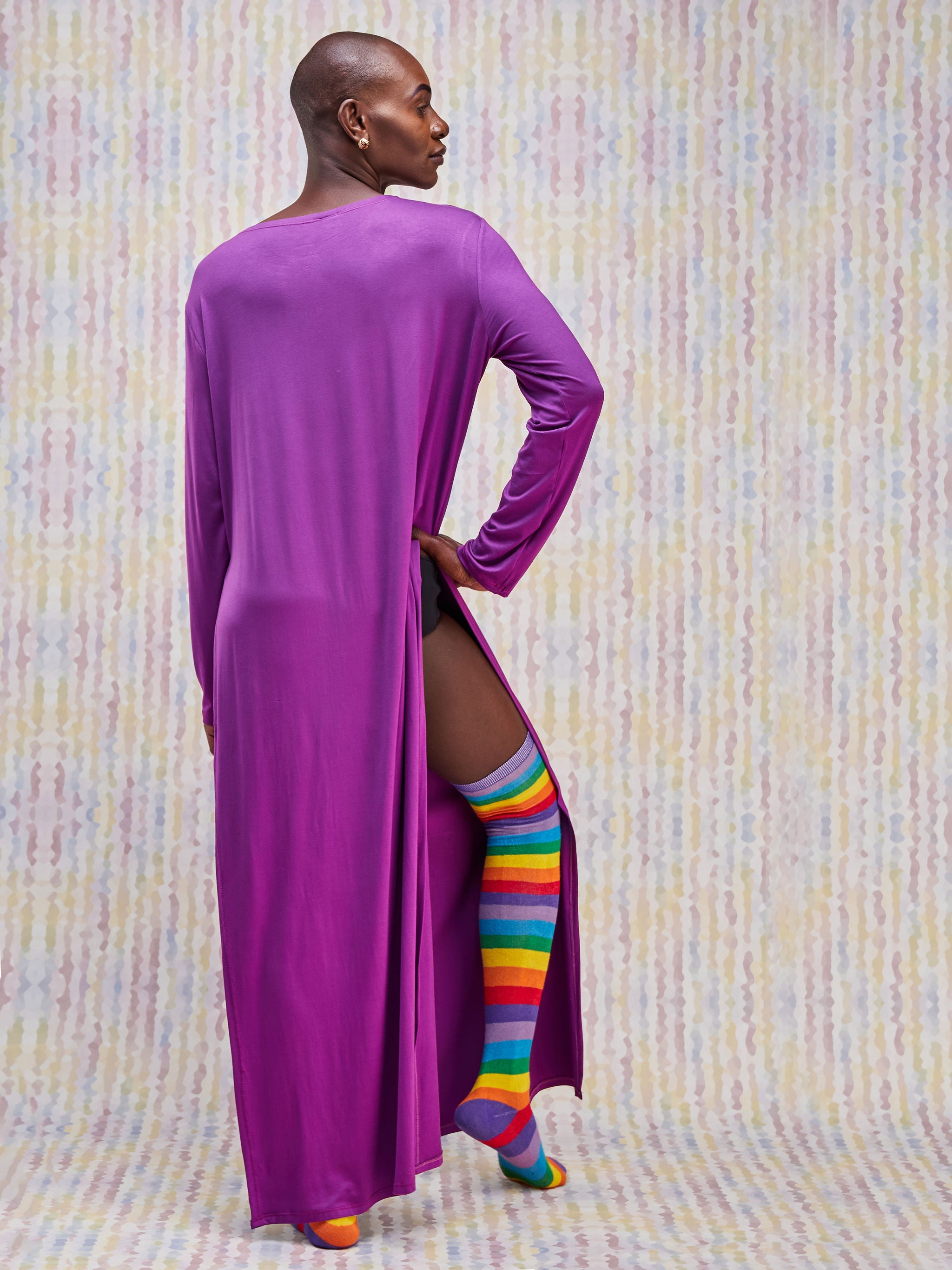Zoya Brave Maxi Slit Top - Purple