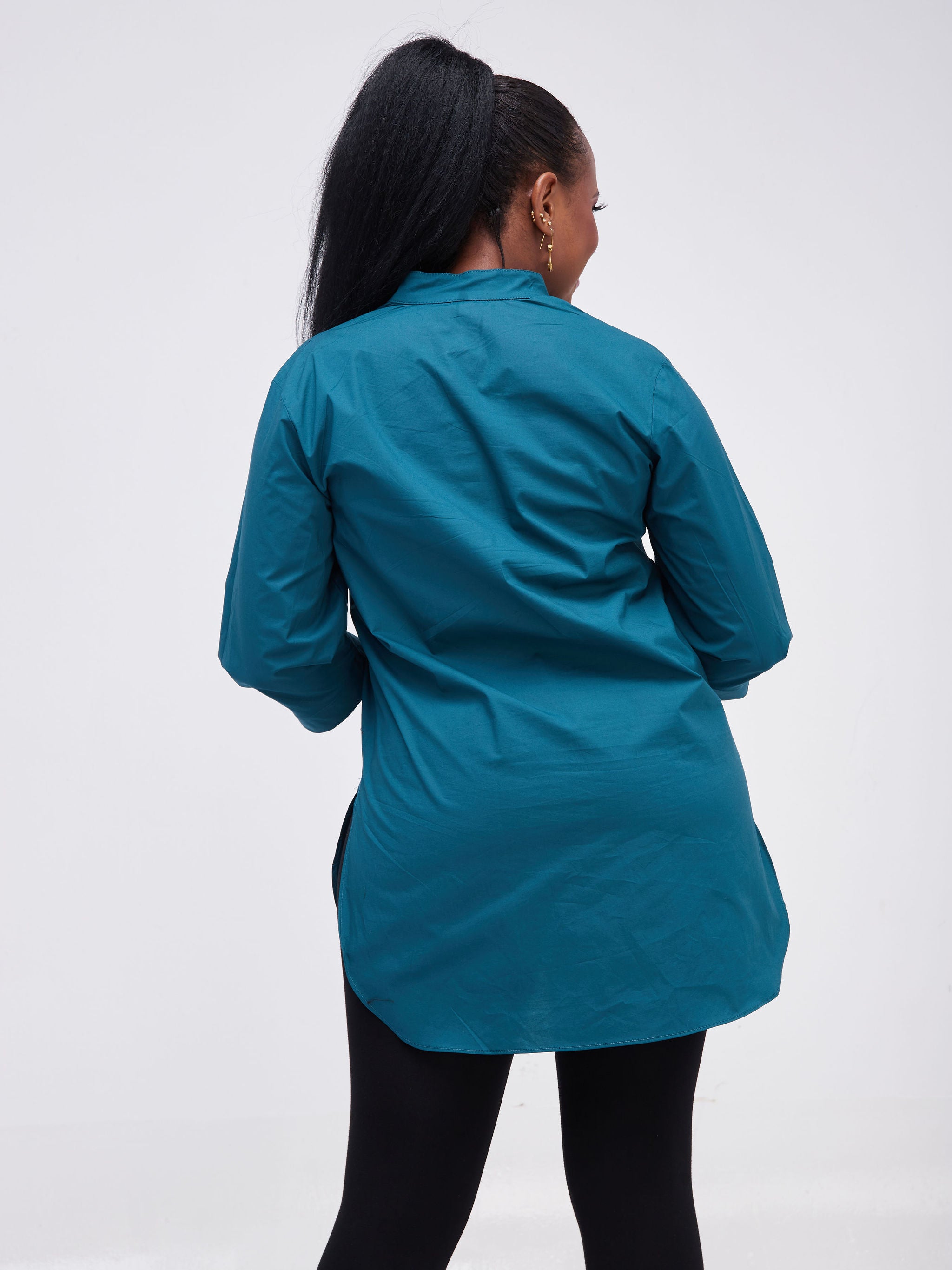 Safari Kaya 3/4 Sleeve Tunic Top - Teal